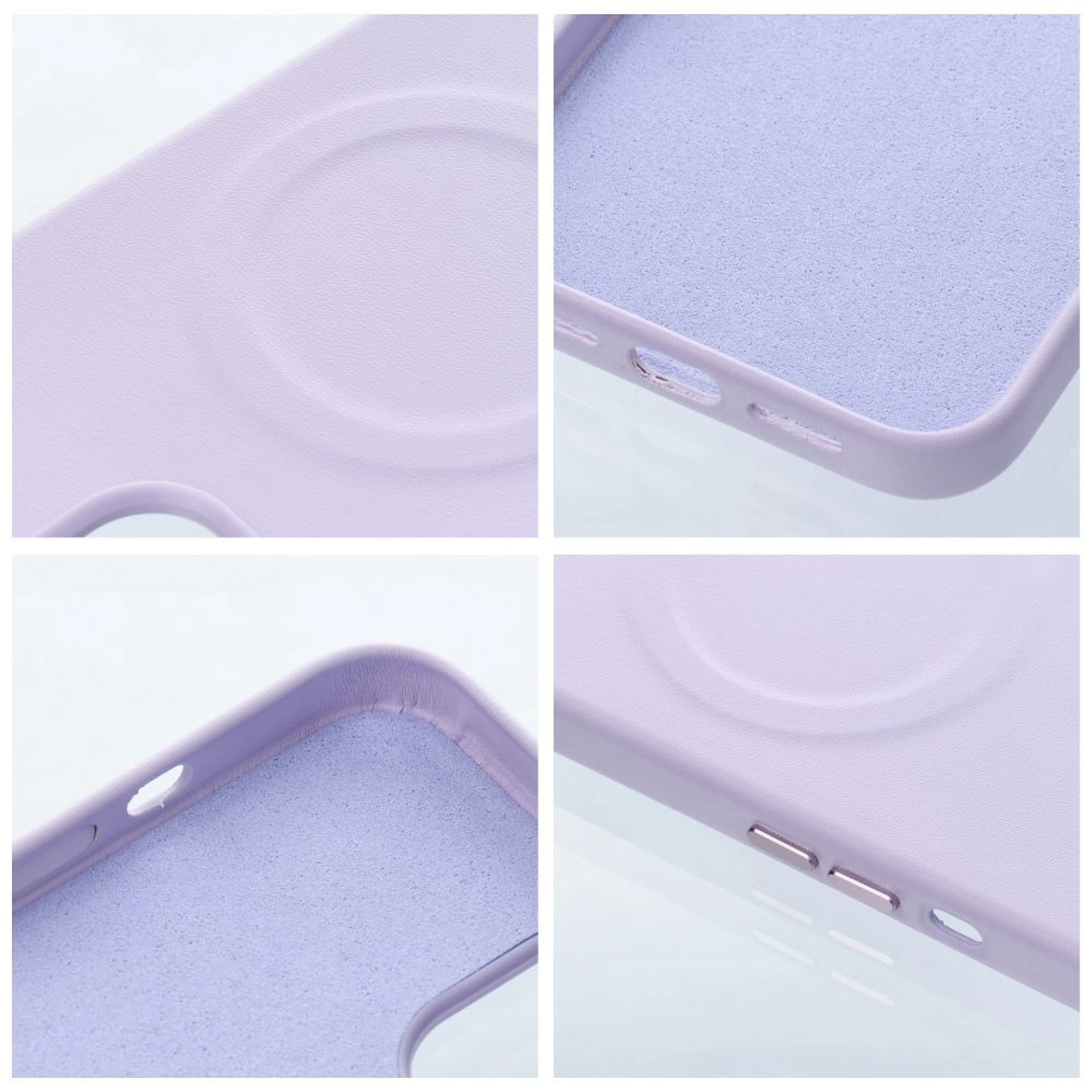 Maska Roar Leather MAG komp.sa MagSafe za iPhone 12 Pro Max ljubičasta