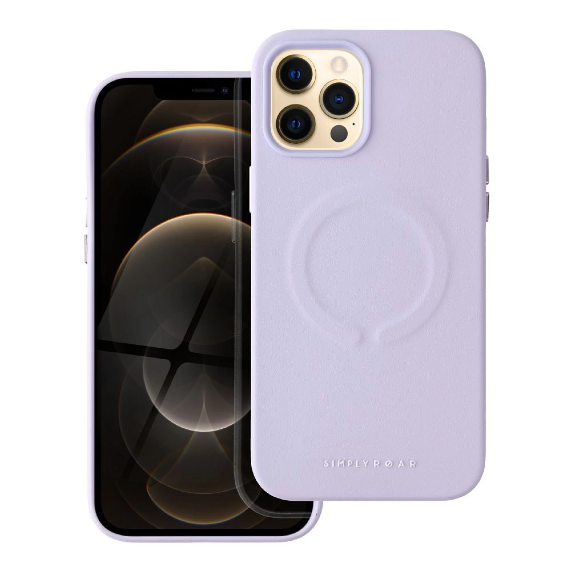 Maska Roar Leather MAG komp.sa MagSafe za iPhone 12 Pro Max ljubičasta