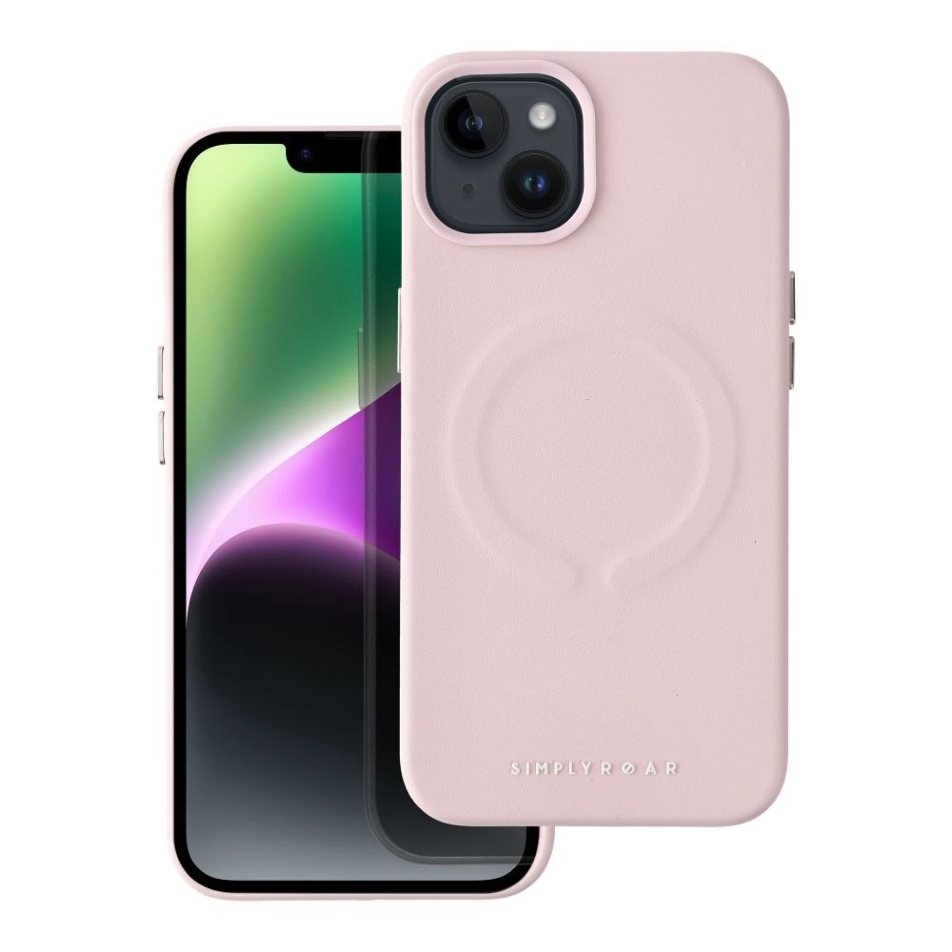 Maska Roar Leather MAG komp.sa MagSafe za iPhone 14 Pro hot pink