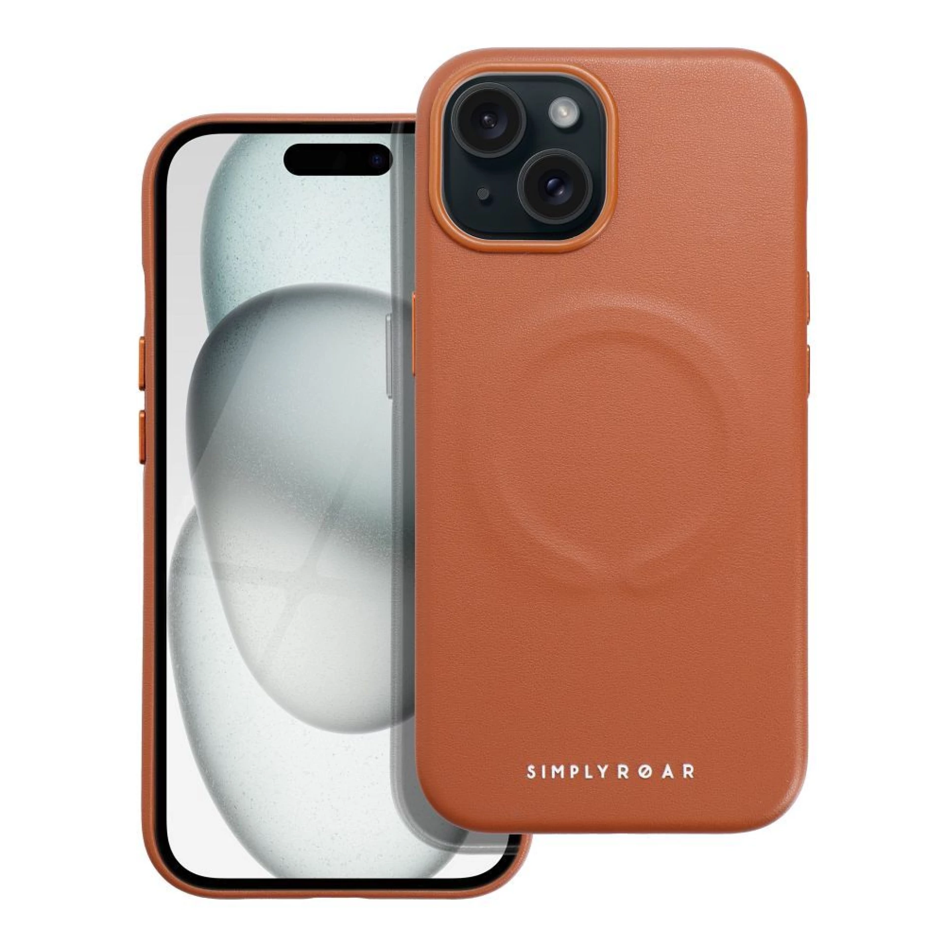 Maska Roar Leather MAG komp.sa MagSafe za iPhone 15 smeđa