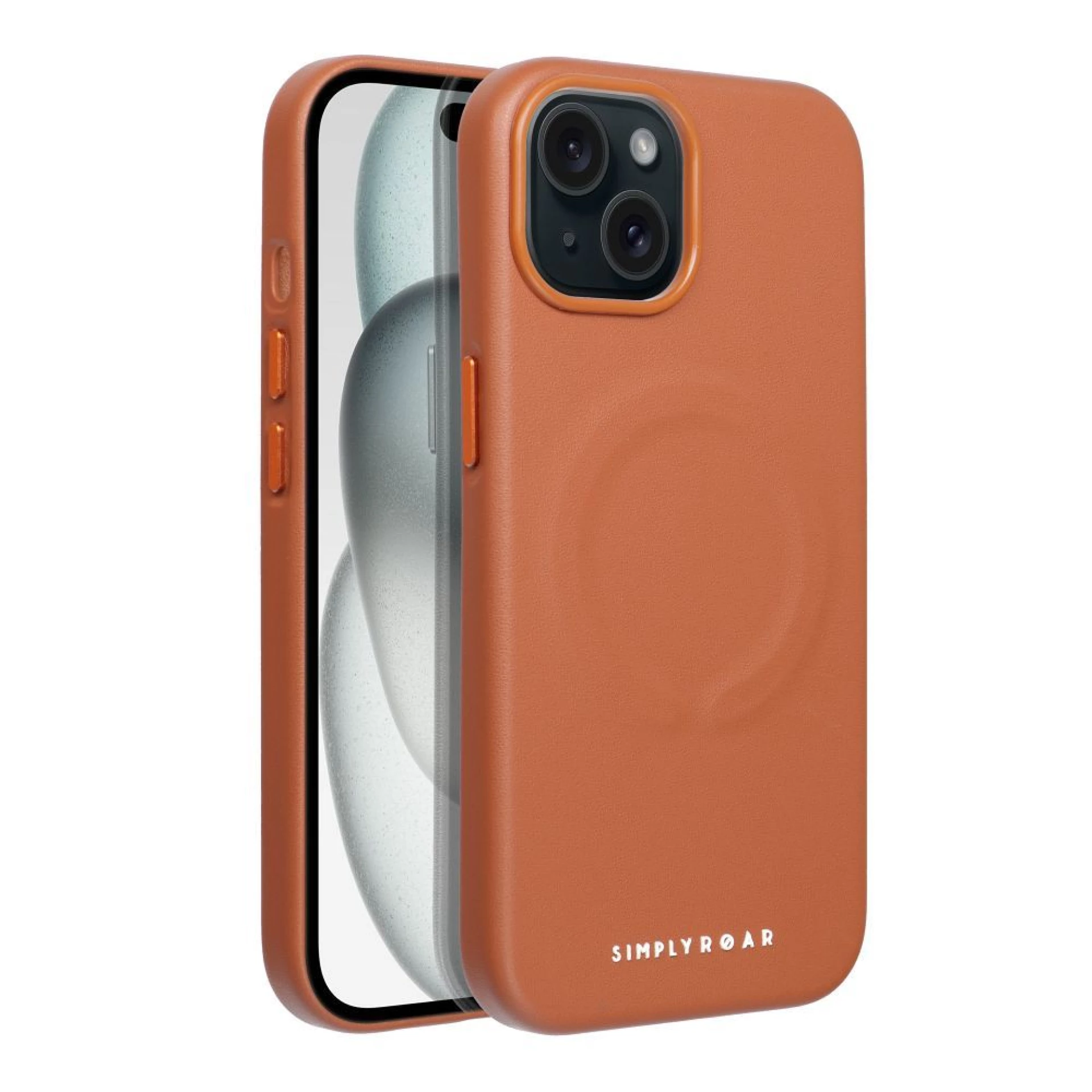 Maska Roar Leather MAG komp.sa MagSafe za iPhone 15 smeđa