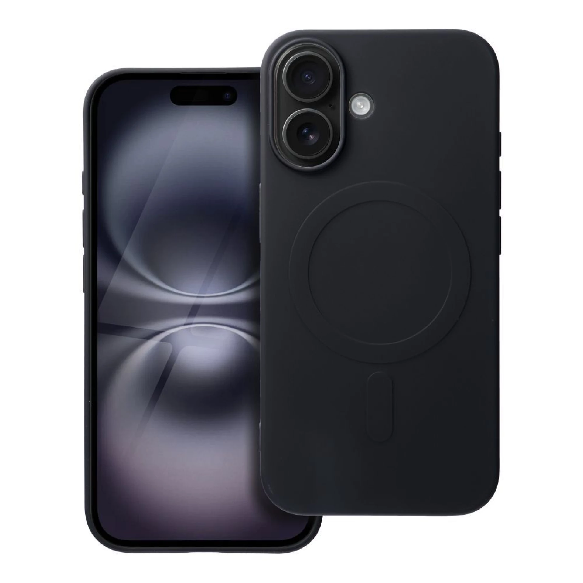 Maska SILICONE MAG cover komp. sa MagSafe za iPhone 16 crna