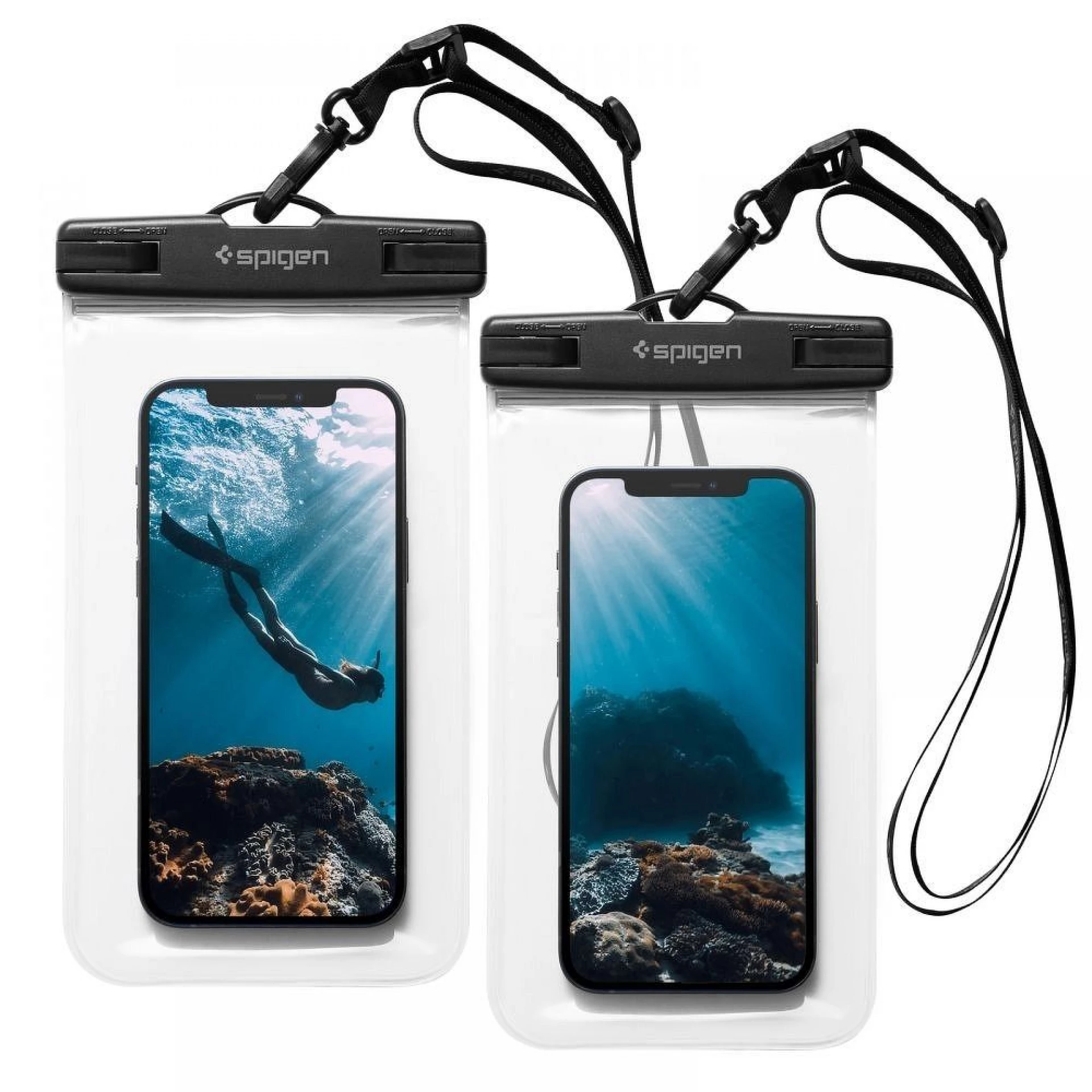 Maska SPIGEN A601 univerzalna vodootporna transparent 2-PACK
