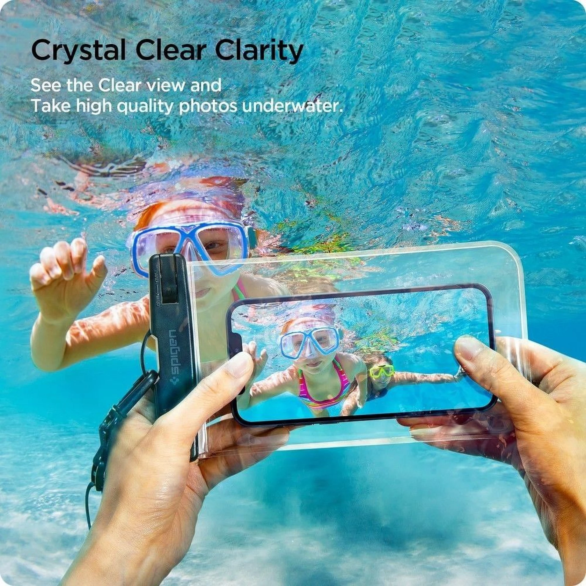Maska SPIGEN A601 univerzalna vodootporna transparent 2-PACK