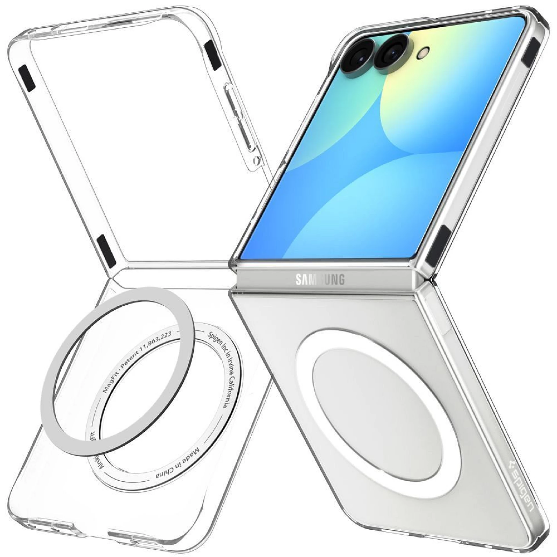 Maska Spigen AirSkin MagFit Case za Samsung Z Flip8 clear/bijela