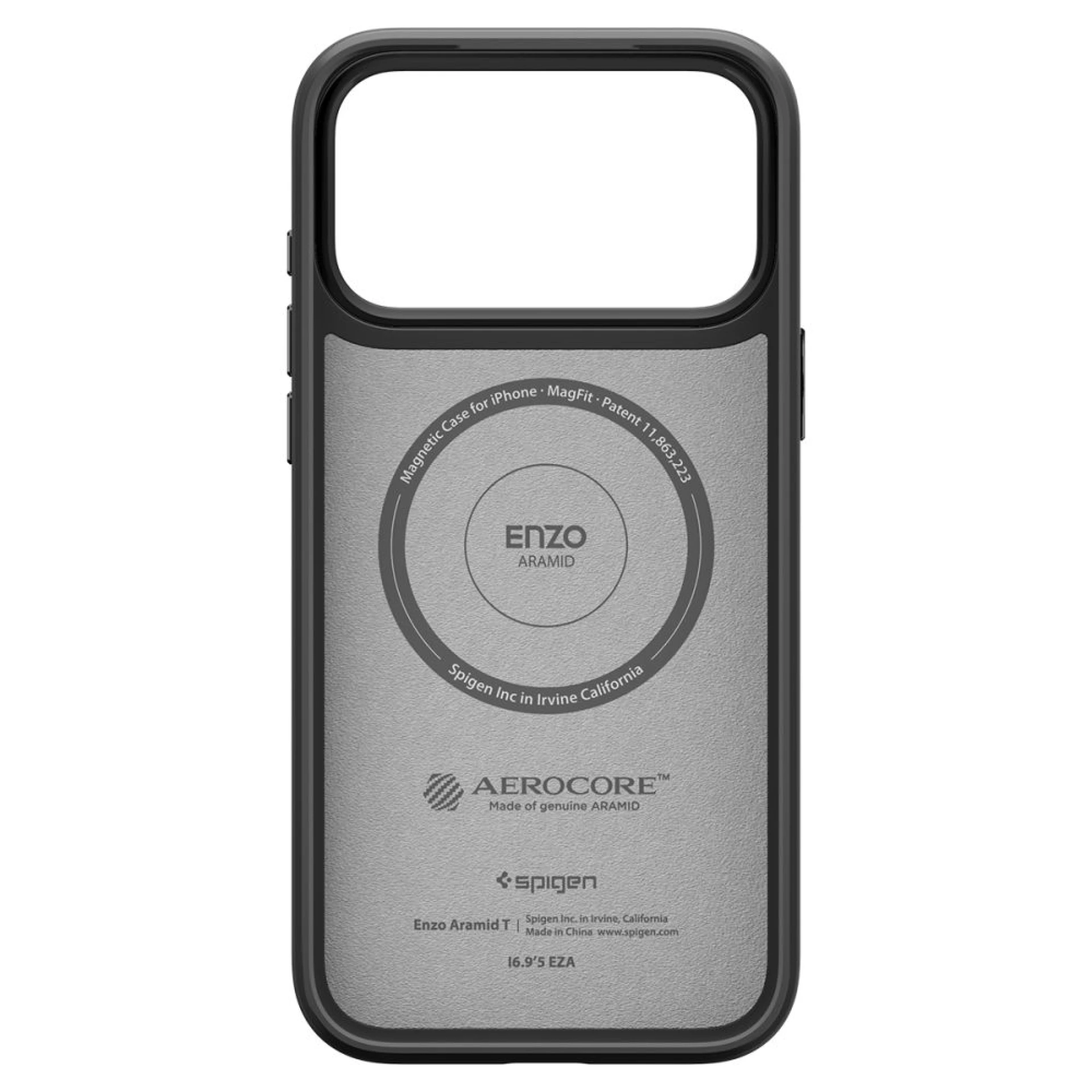 Maska Spigen Enzo Aramid "T" MagSafe za iPhone 17 Pro Max crna