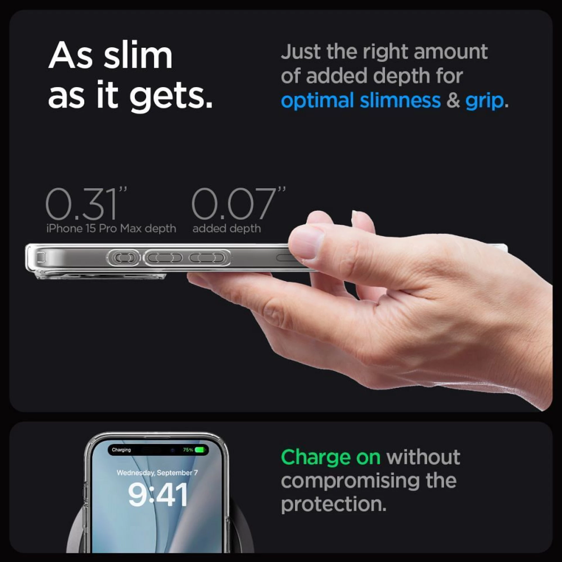 Maska SPIGEN kompatibilna sa MagSafe za IPHONE 15 PRO MAX graphite