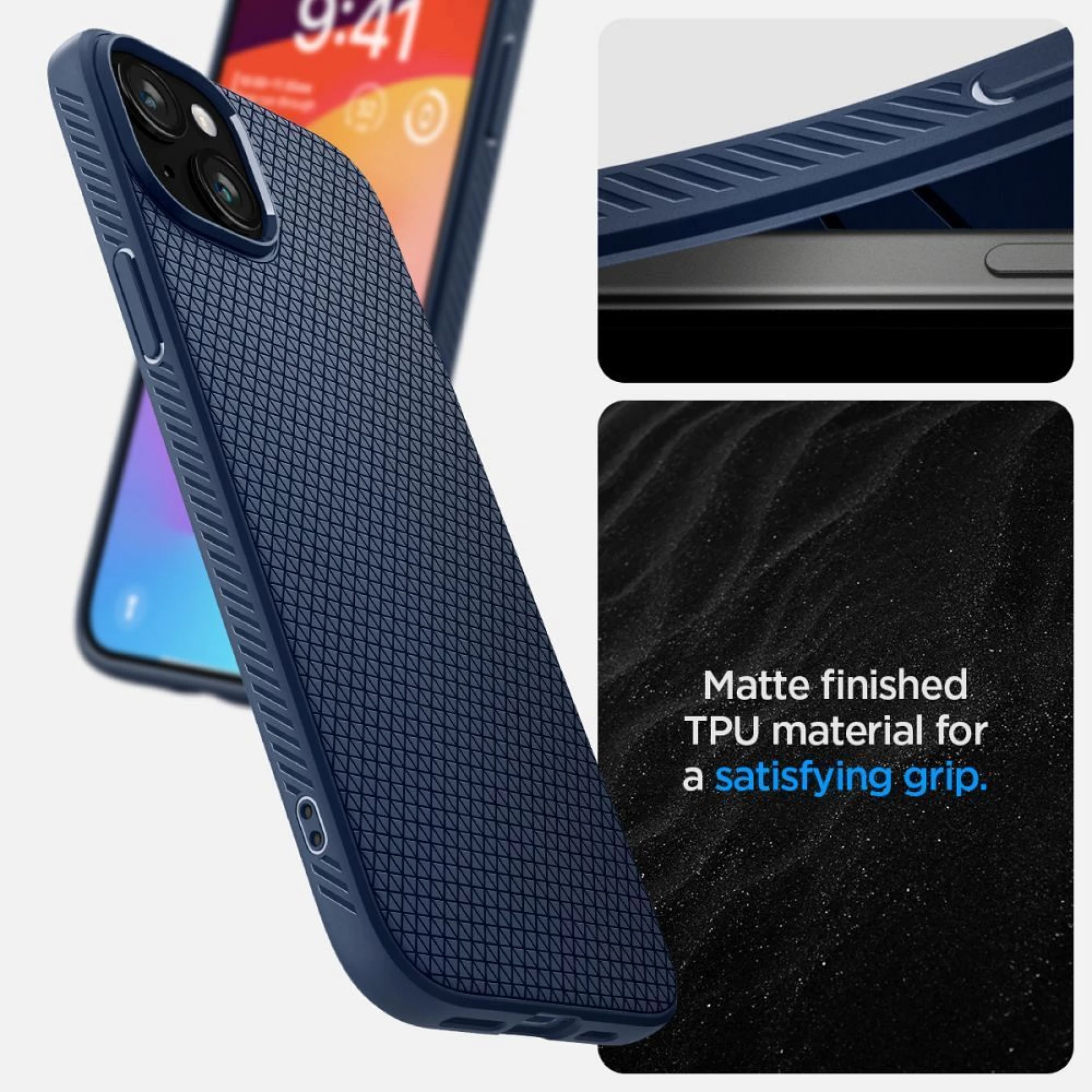 Maska SPIGEN Liquid Air za IPHONE 15 navy blue