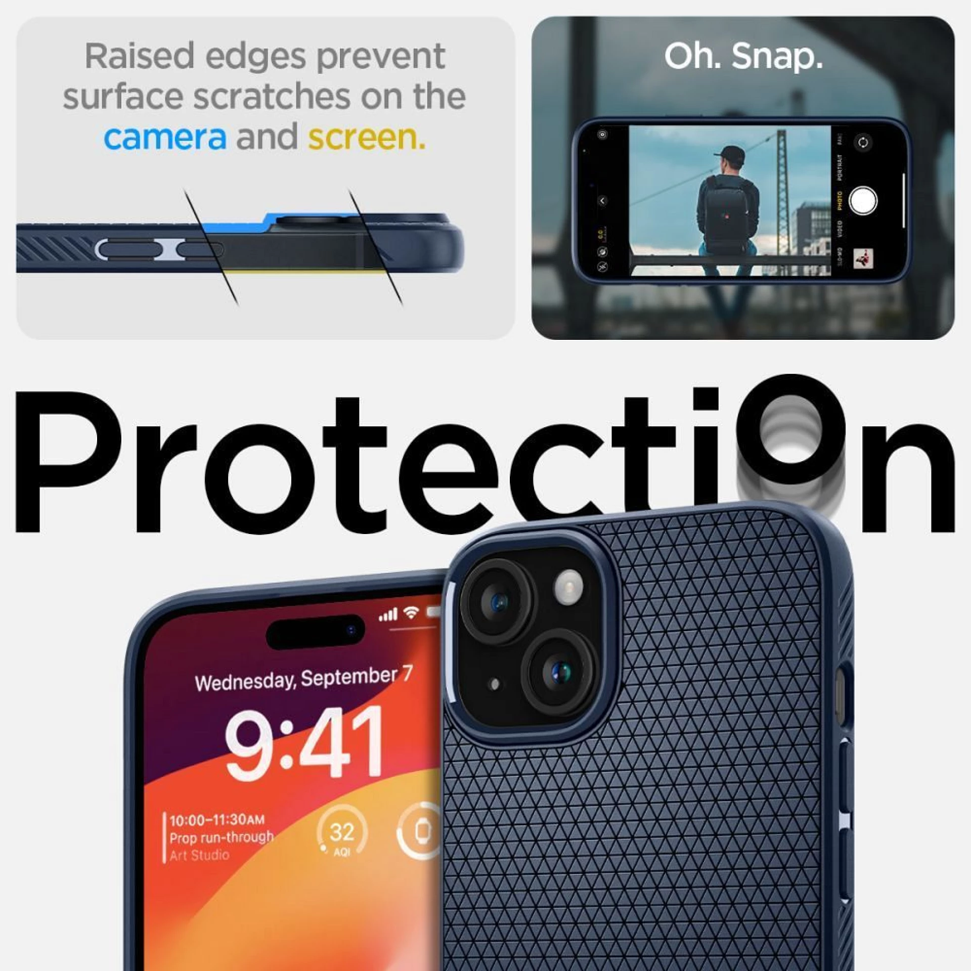 Maska SPIGEN Liquid Air za IPHONE 15 navy blue