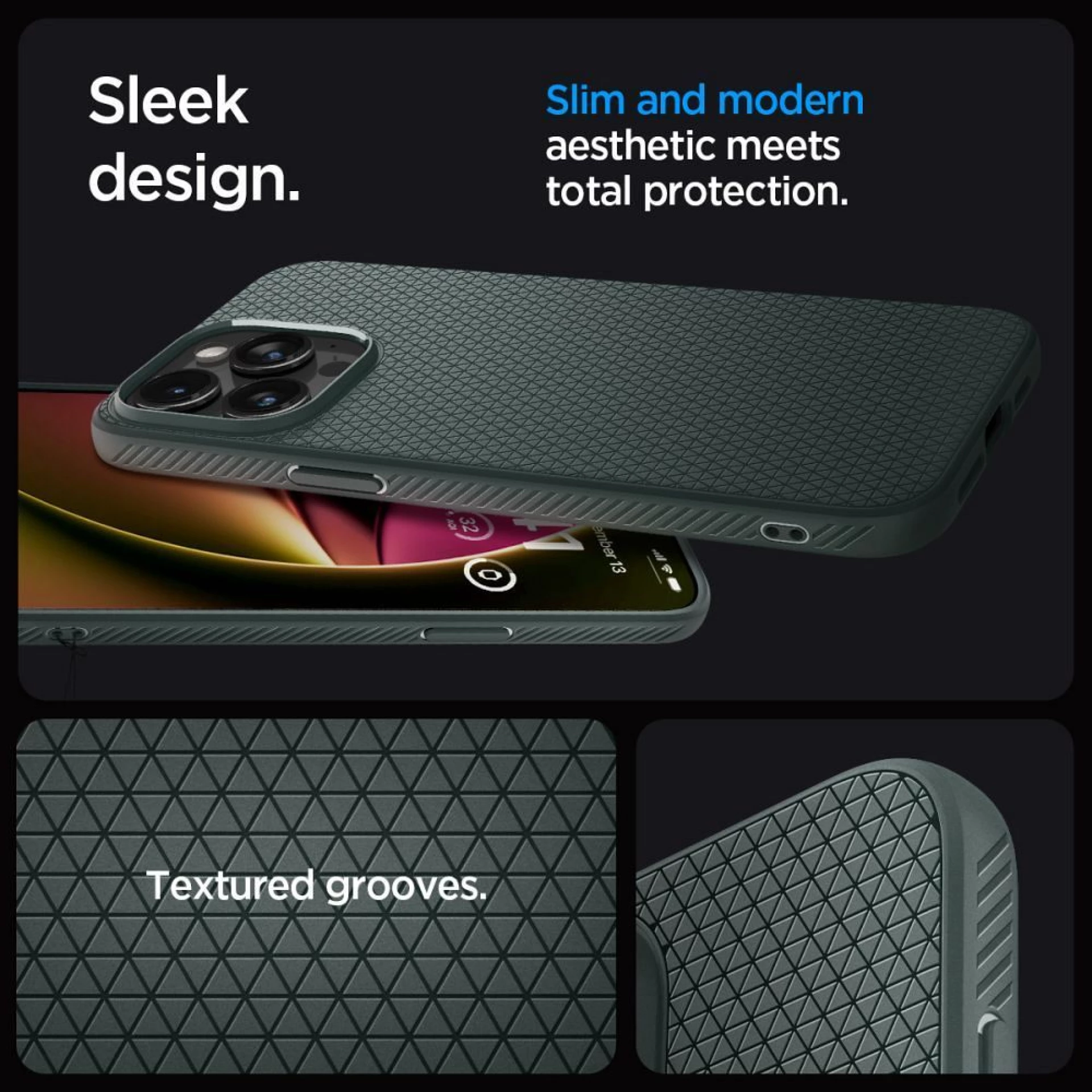 Maska SPIGEN Liquid Air za IPHONE 15 PRO MAX abyss
green