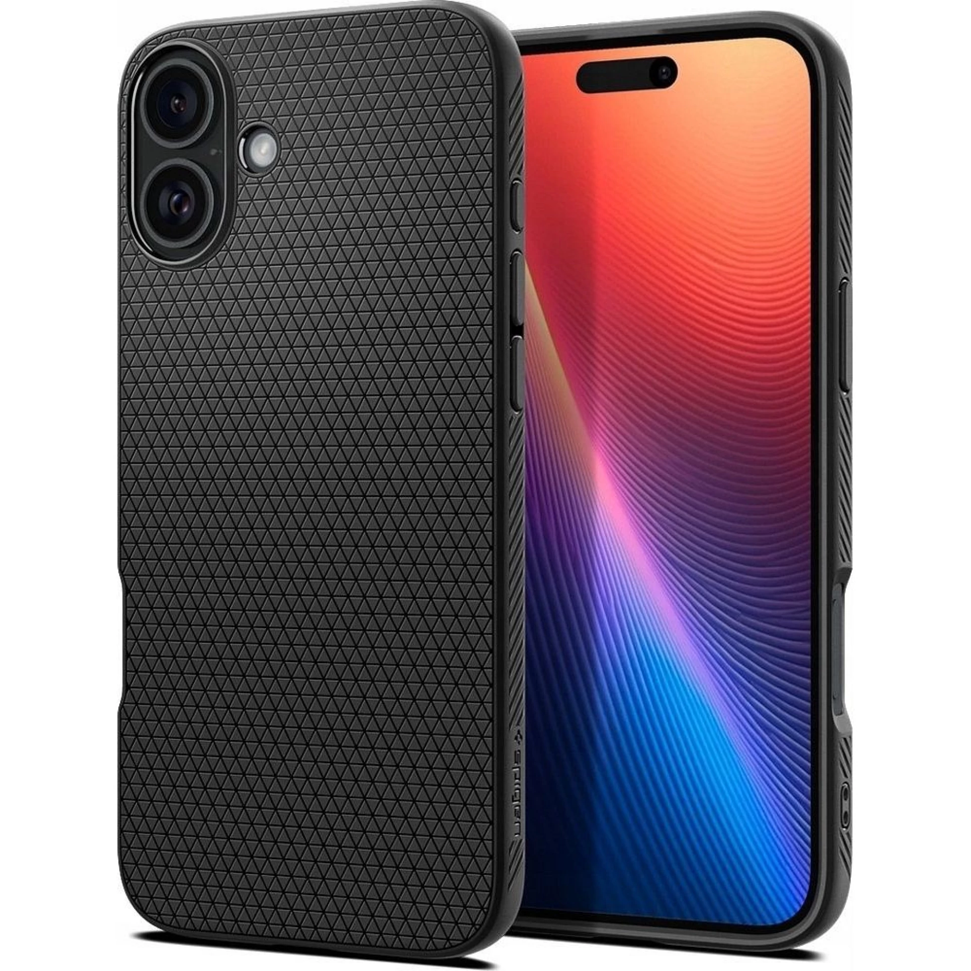 Maska SPIGEN Liquid Air za iPhone 16 mat crna