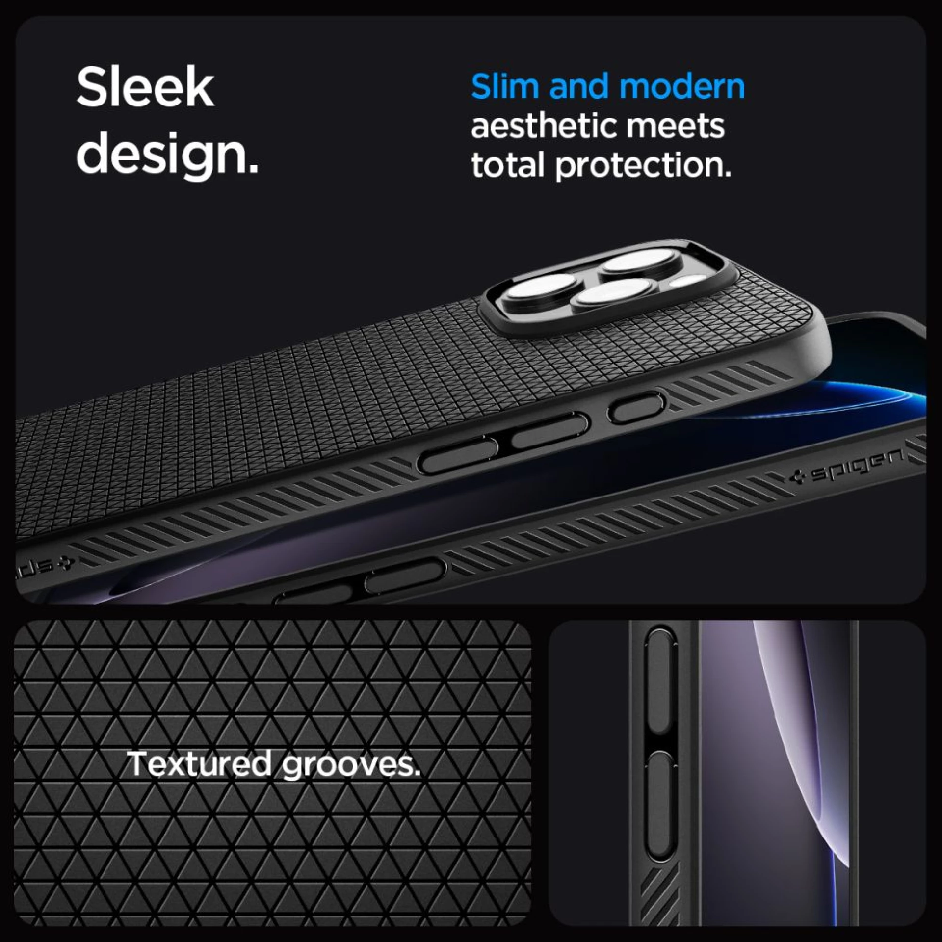 Maska SPIGEN Liquid Air za iPhone 16 Pro Max mat crna