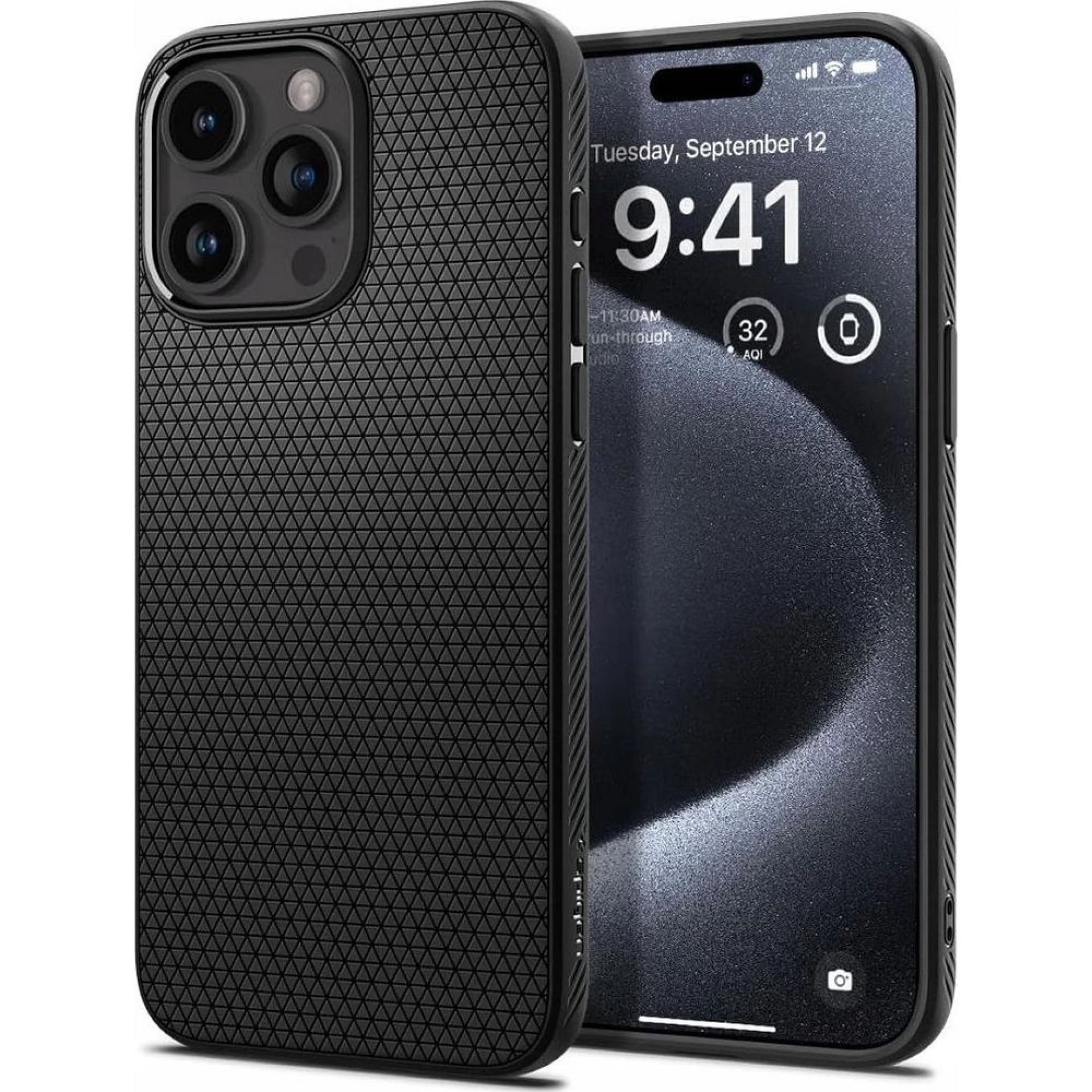 Maska SPIGEN Liquid Air za iPhone 16 Pro Max mat crna