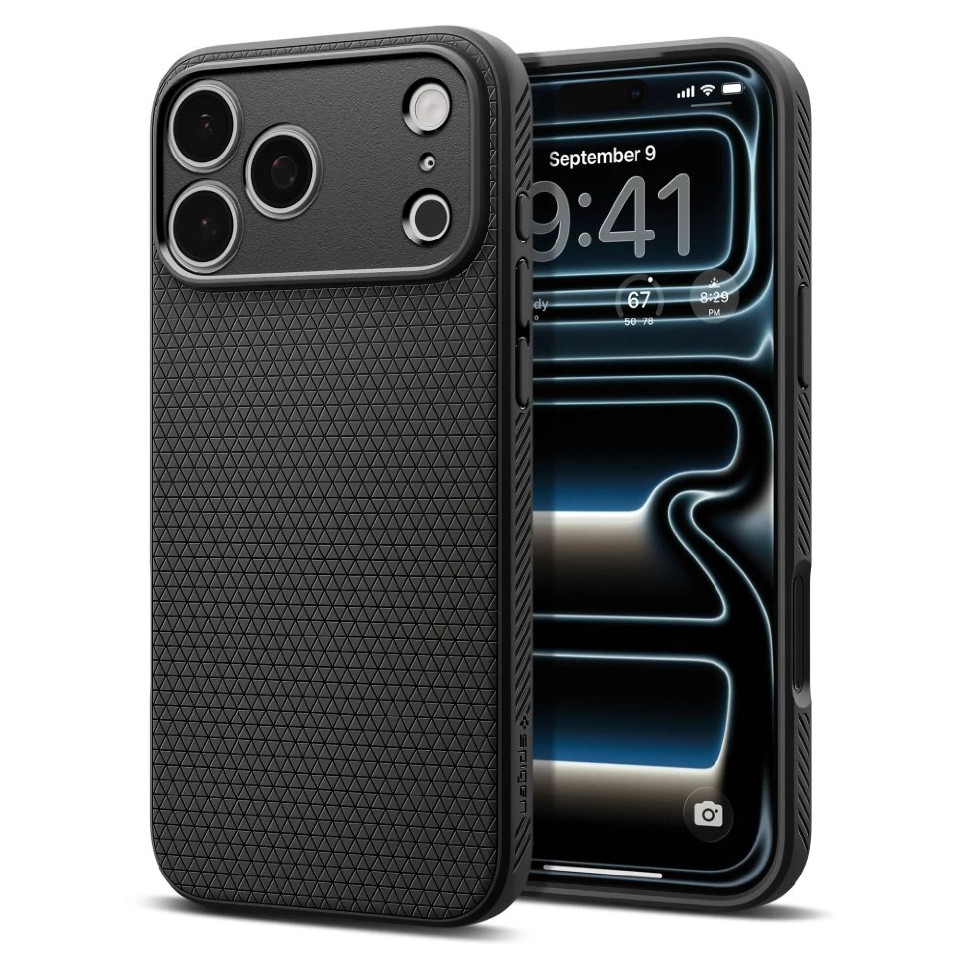 Maska SPIGEN Liquid Air za iPhone 17 Pro Max matte crna