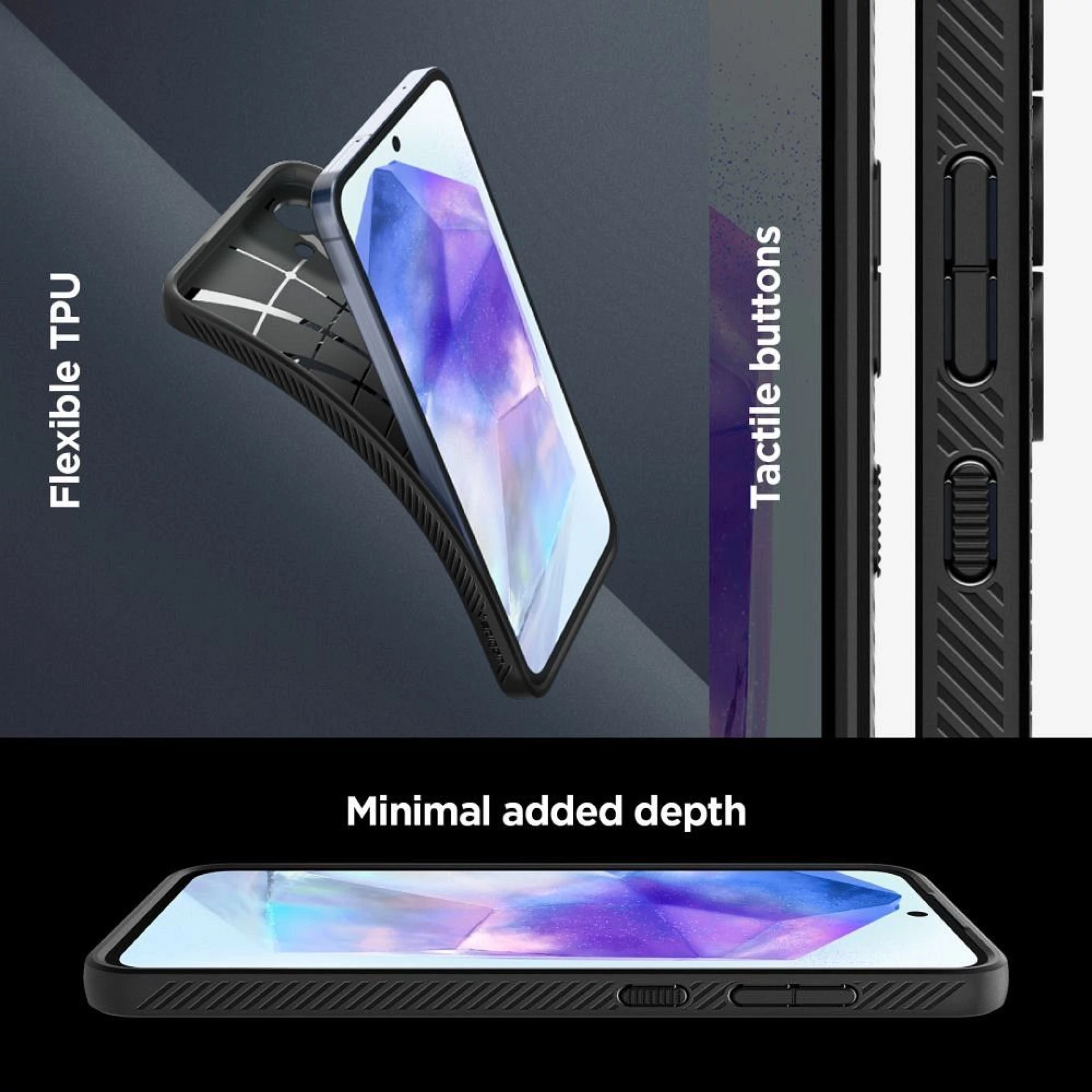 Maska SPIGEN Liquid Air za Samsung A55 mat crna