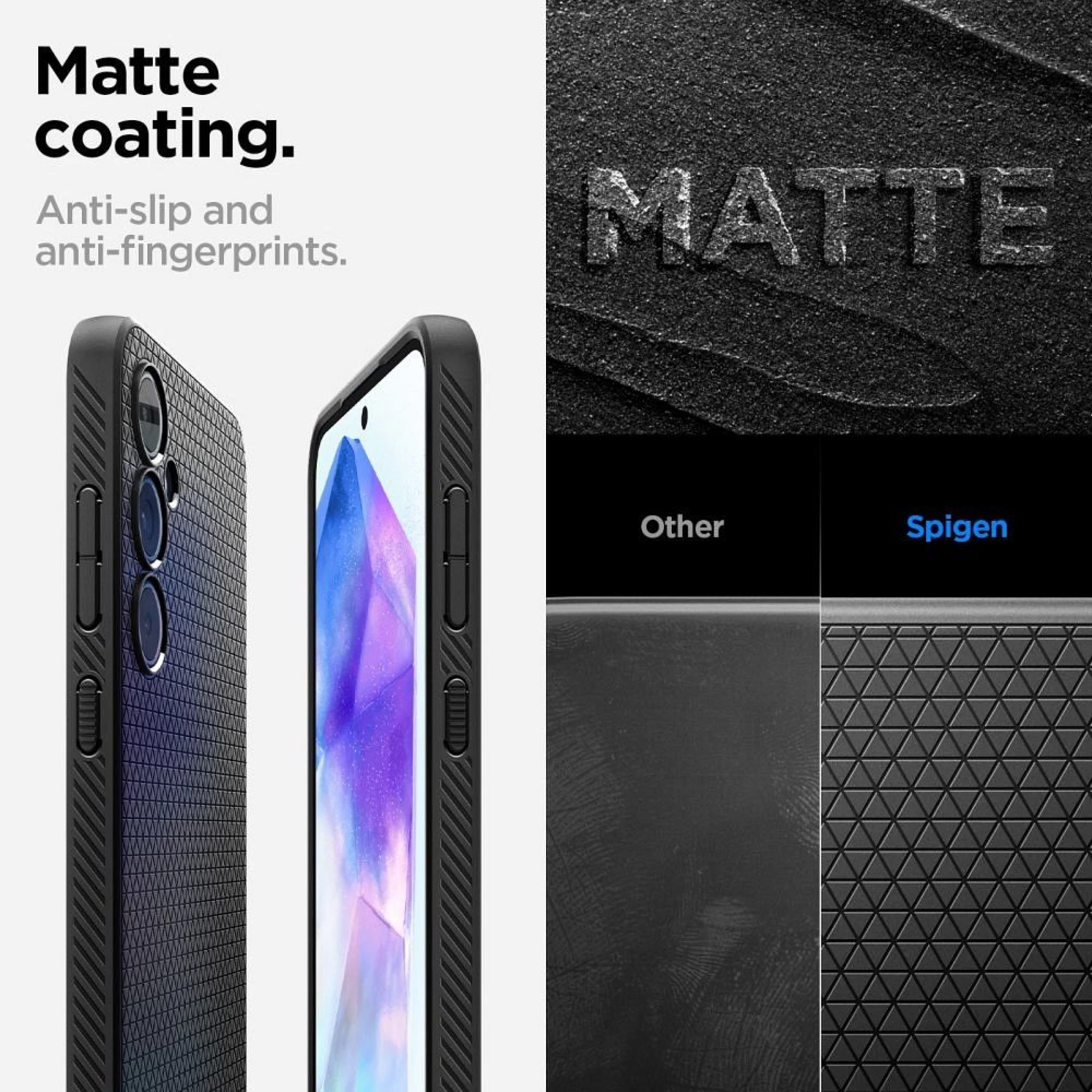 Maska SPIGEN Liquid Air za Samsung A55 mat crna