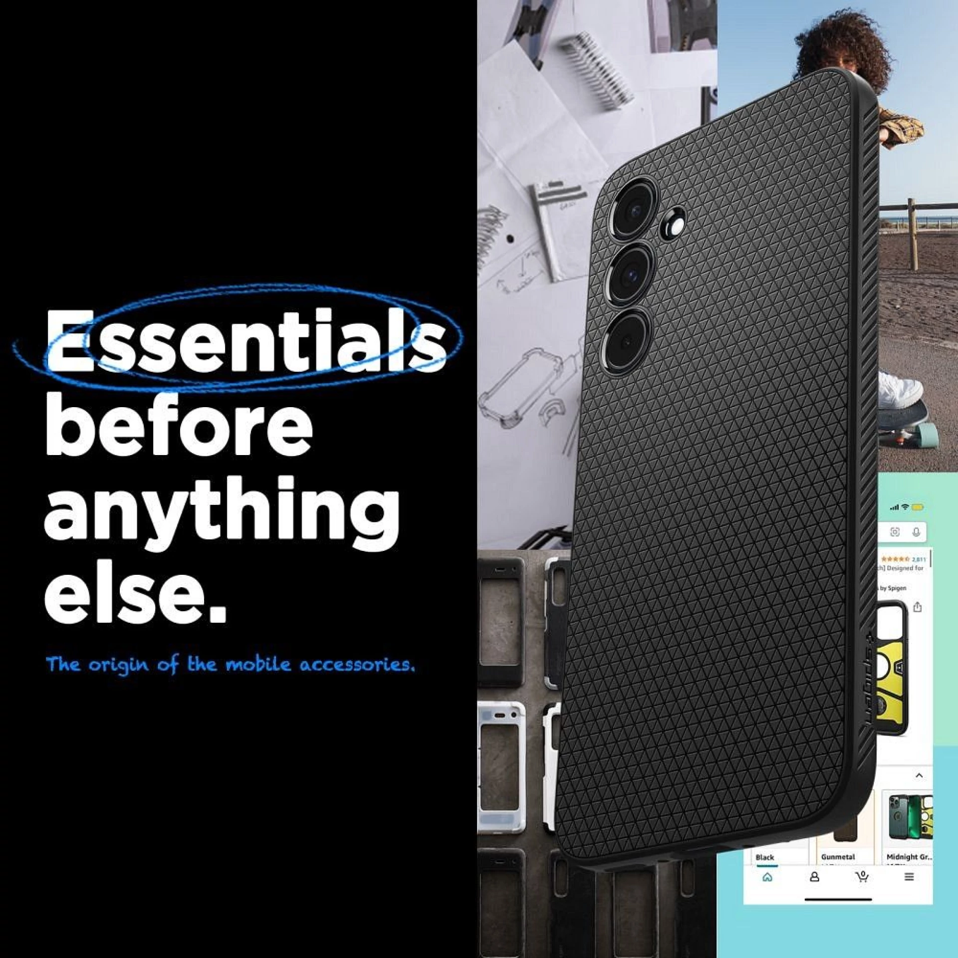 Maska SPIGEN Liquid Air za Samsung A55 mat crna