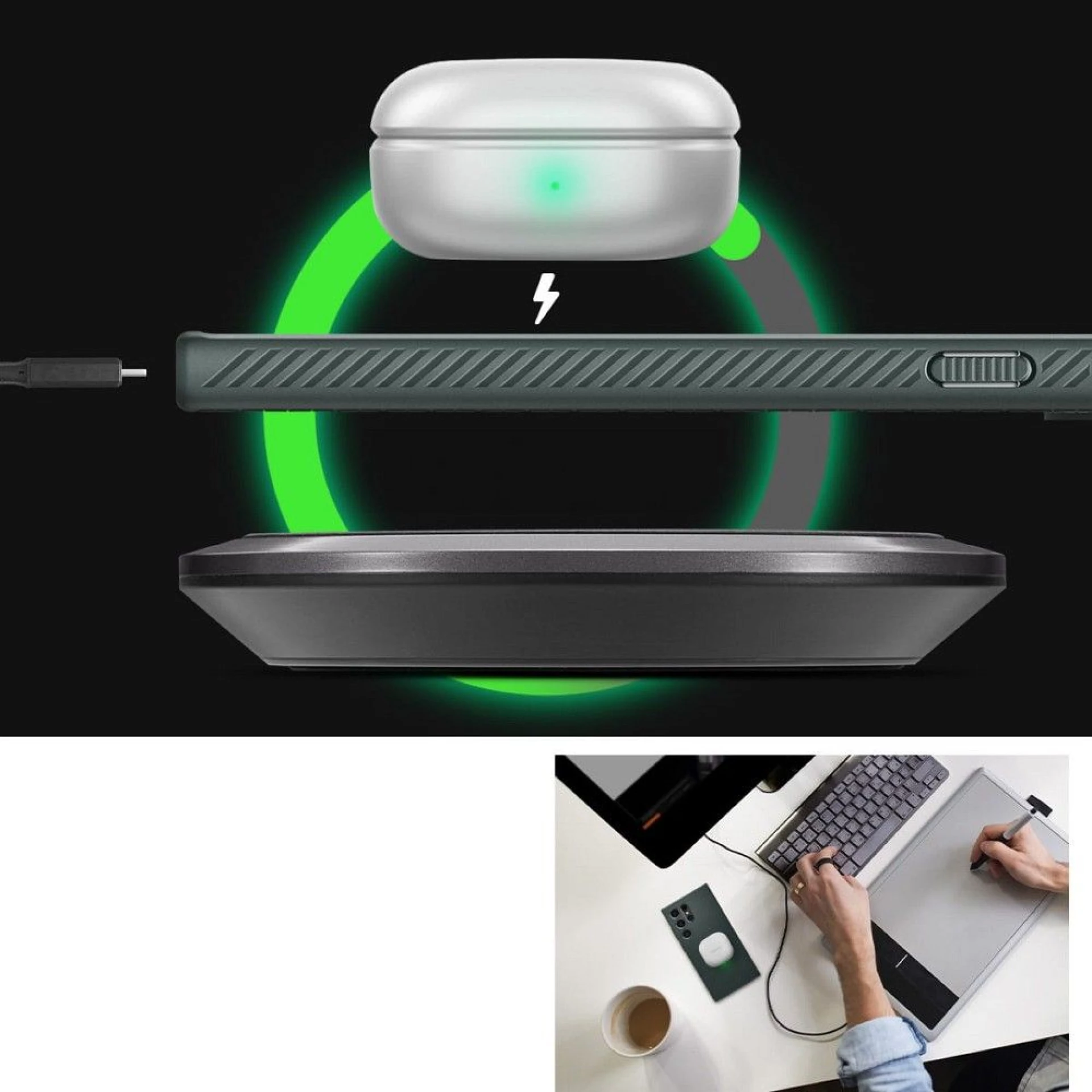 Maska SPIGEN Liquid Air za Samsung S24 Ultra abyss zelena