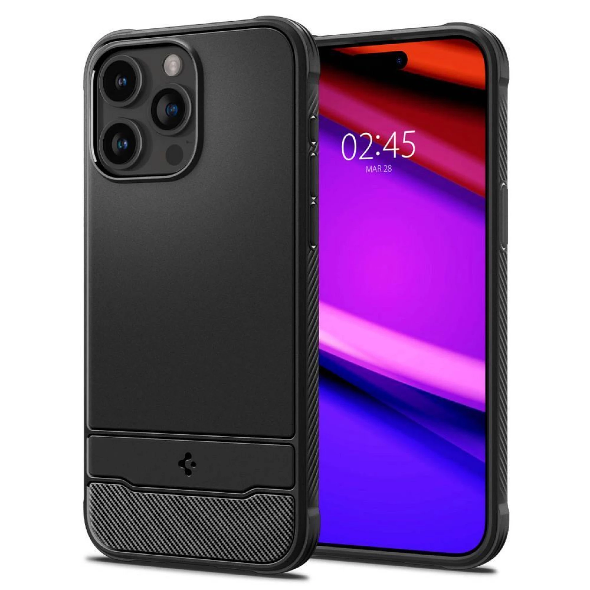 Maska SPIGEN MAG kompatibilna sa MAGSAFE za IPHONE 15 PRO mat crna