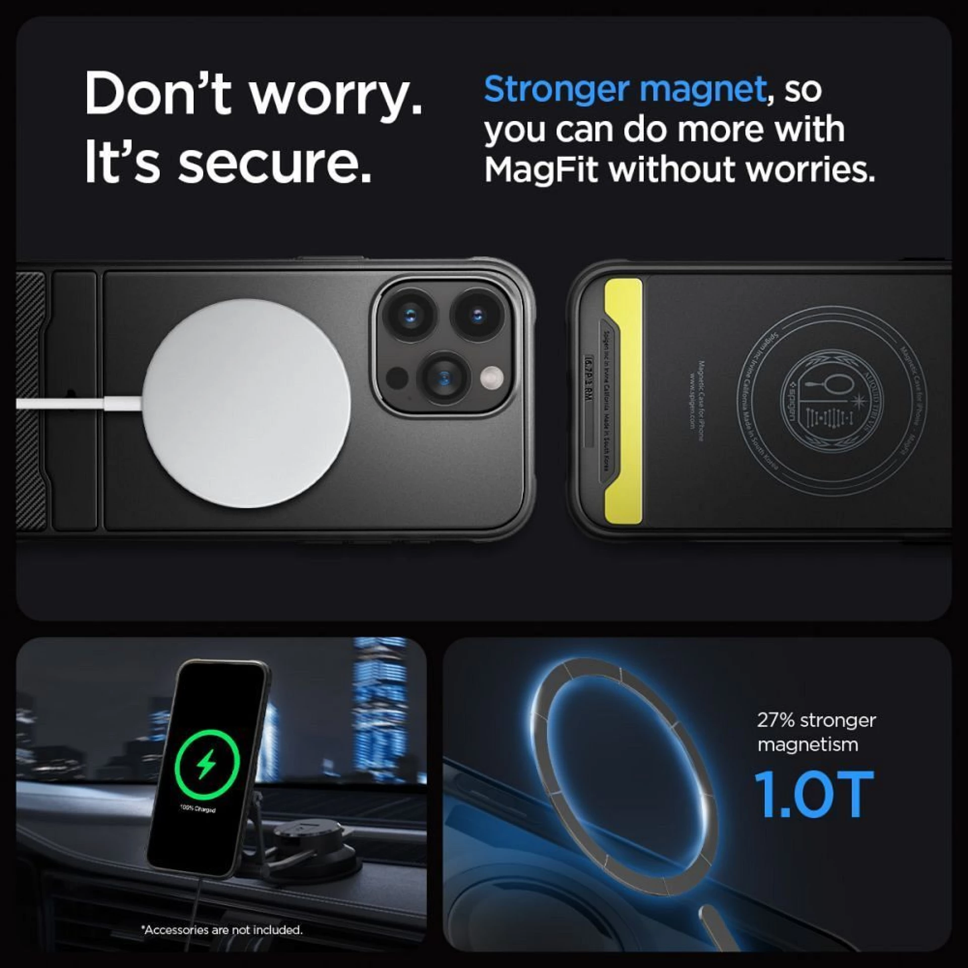 Maska SPIGEN MAG kompatibilna sa MAGSAFE za IPHONE 15 PRO mat crna
