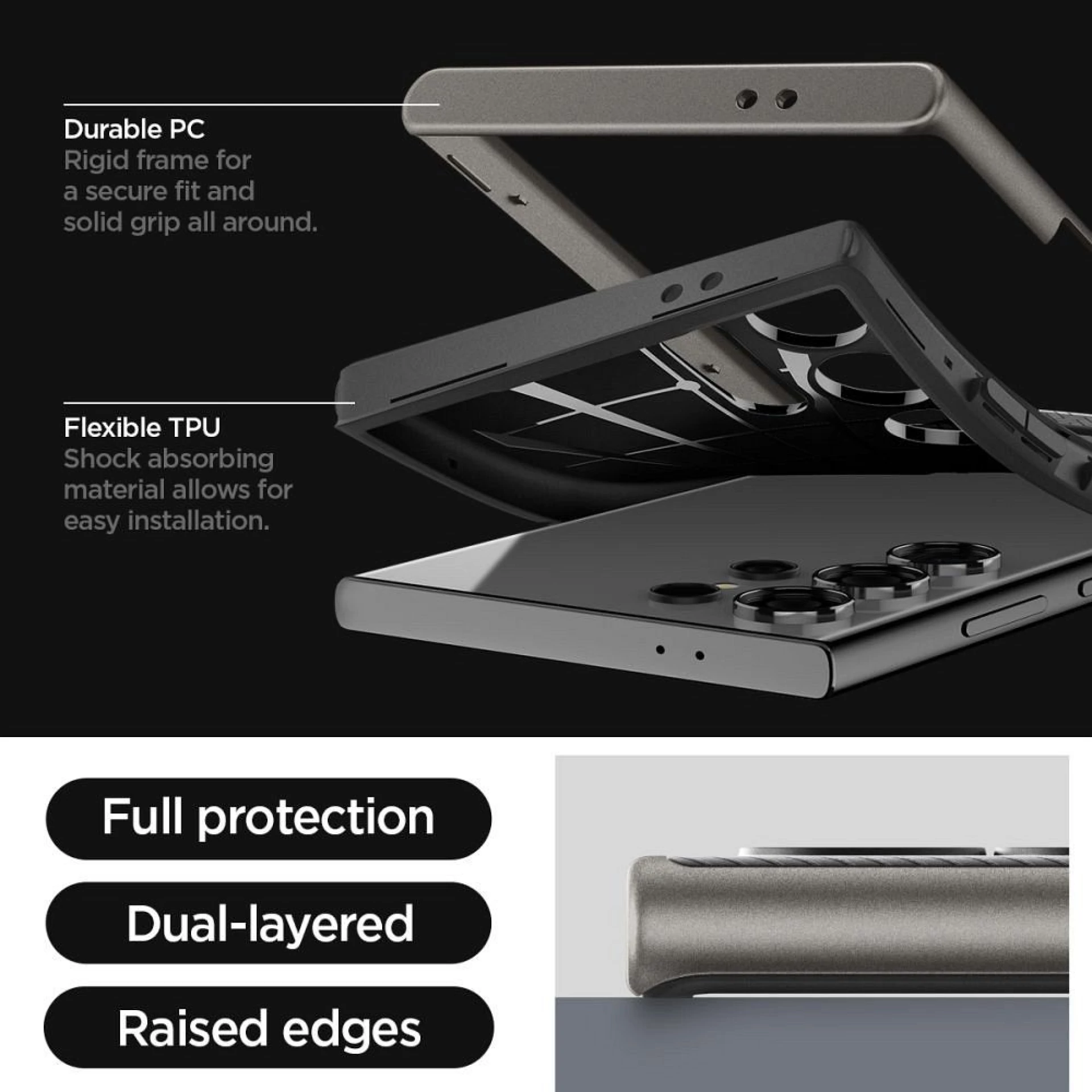 Maska SPIGEN NEO Hybrid za Samsung S24 Ultra gunmetal