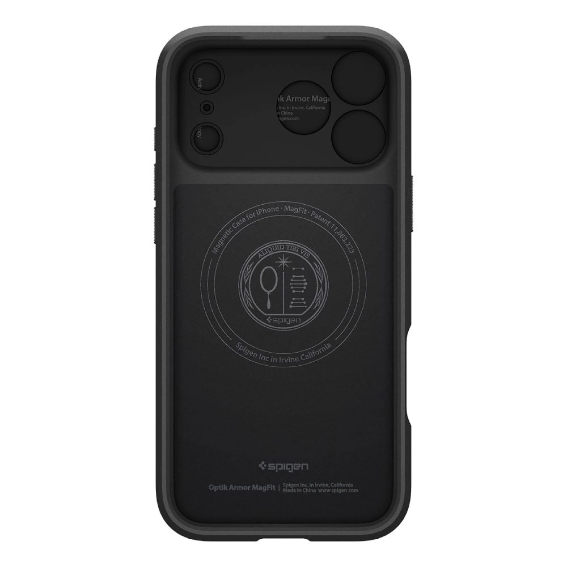 Maska Spigen Optik Armor MagSafe za iPhone 17 Pro crna