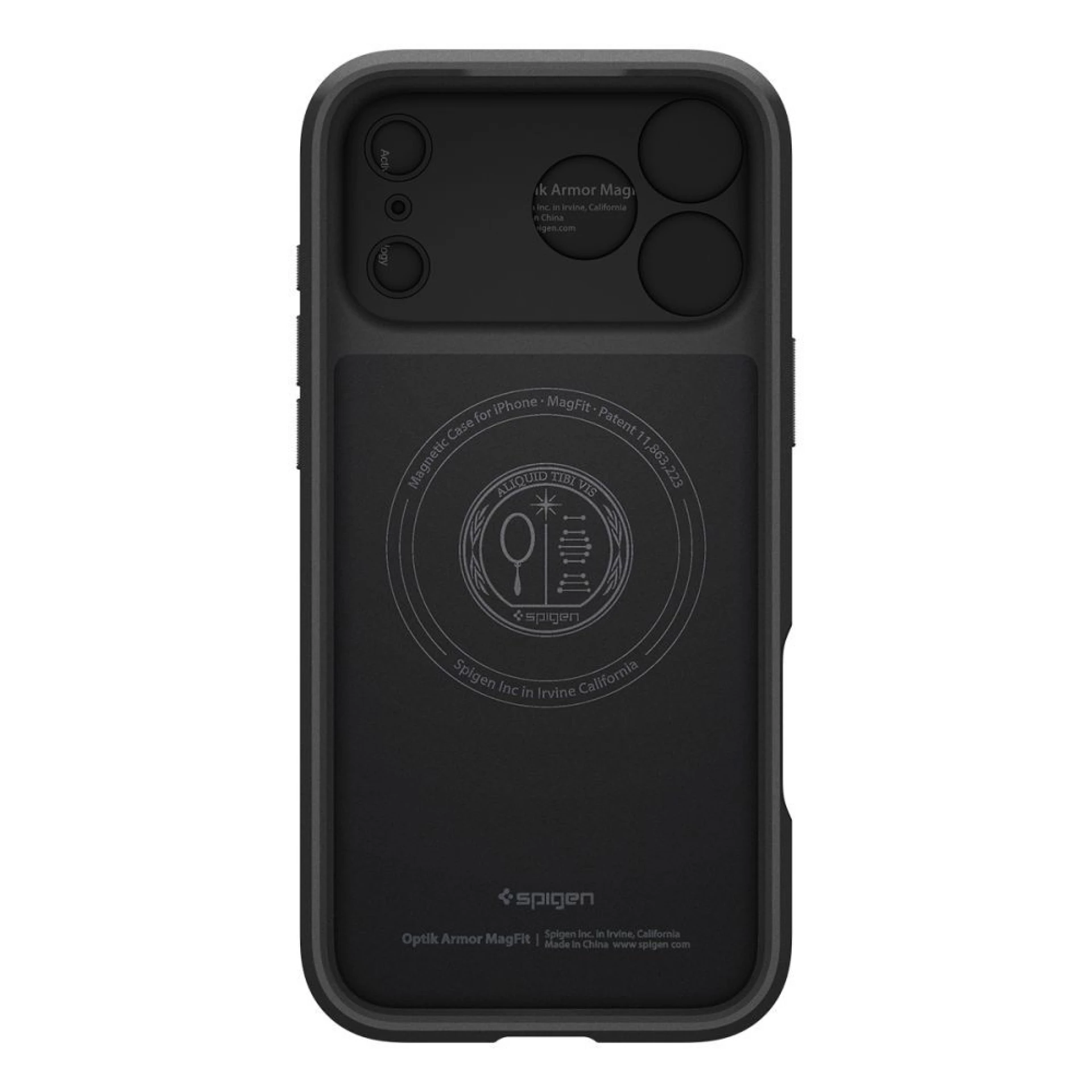 Maska Spigen Optik Armor MagSafe za iPhone 17 Pro Max crna