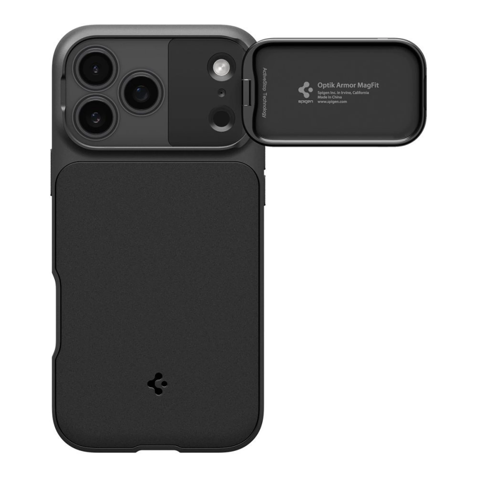 Maska Spigen Optik Armor MagSafe za iPhone 17 Pro Max crna