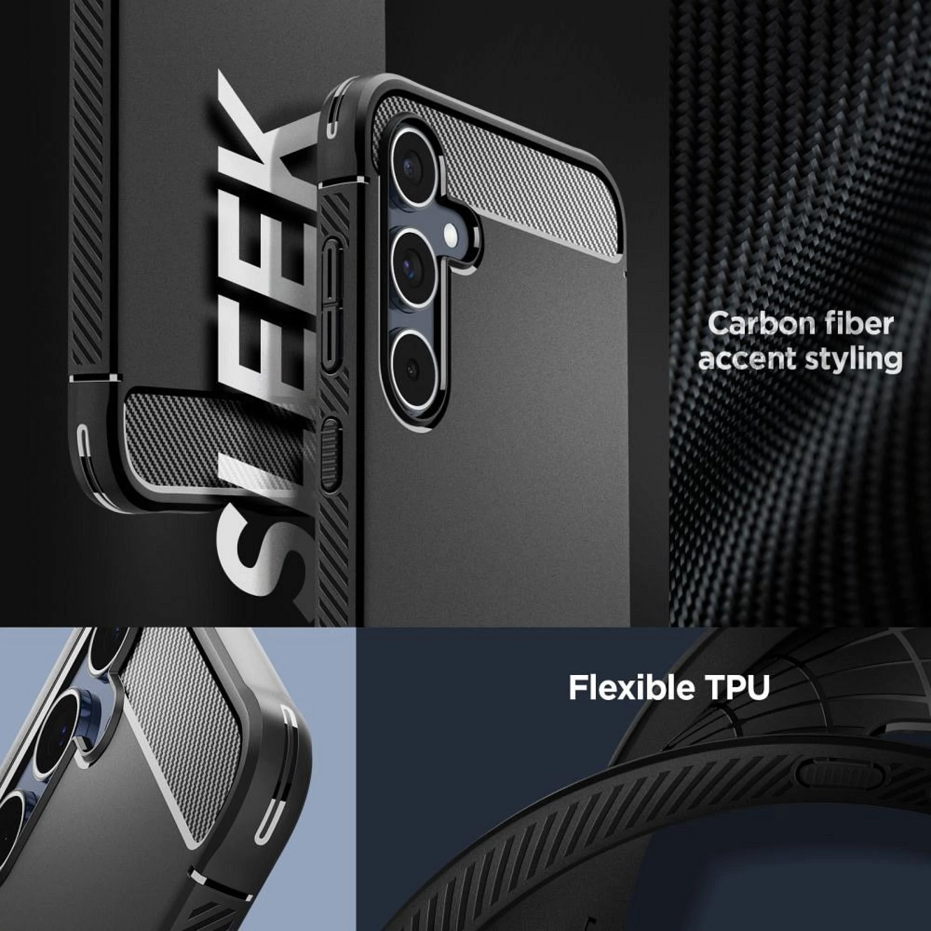 Maska SPIGEN Rugged Armor za Samsung A55 mat crna