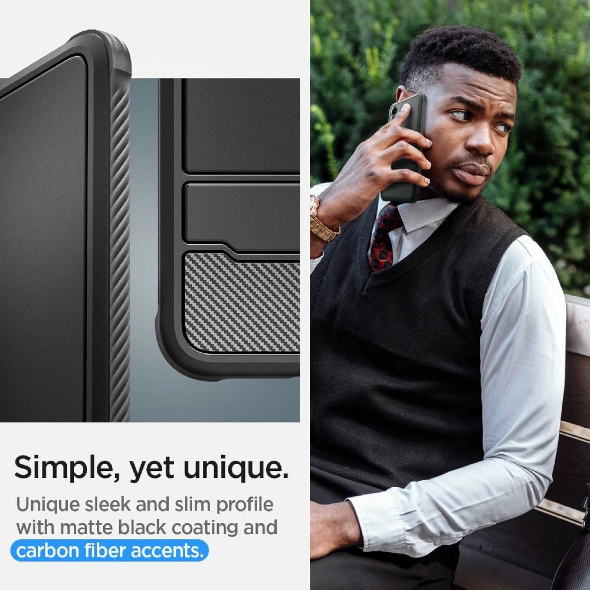 Maska SPIGEN Rugged Armor za Samsung S24 mat crna