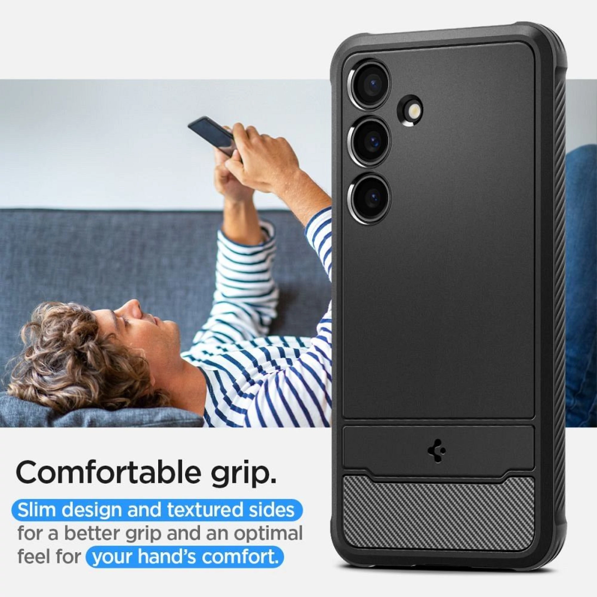 Maska SPIGEN Rugged Armor za Samsung S24 mat crna