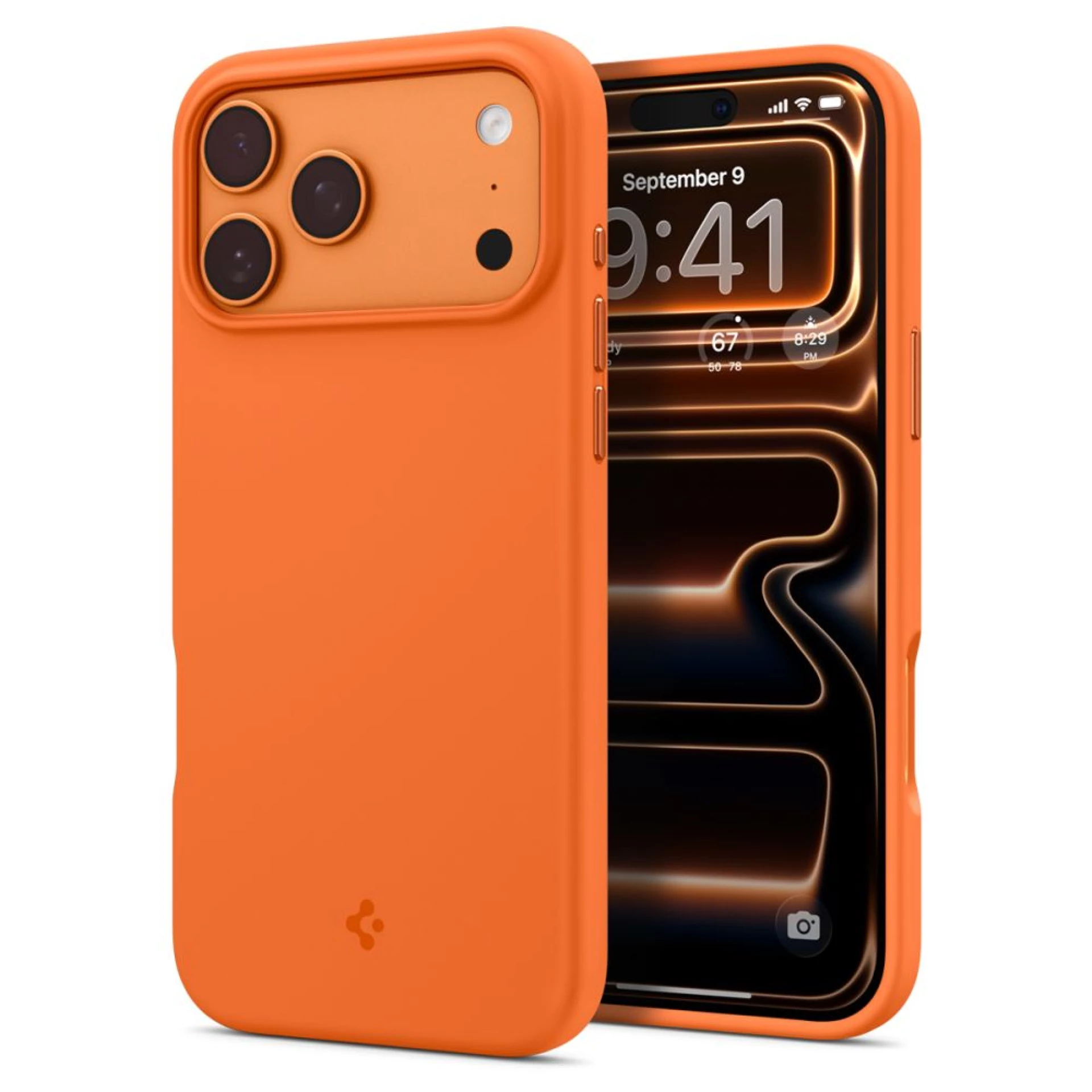 Maska Spigen Silicone Fit Mag Case za iPhone 17 Pro Max Orange
