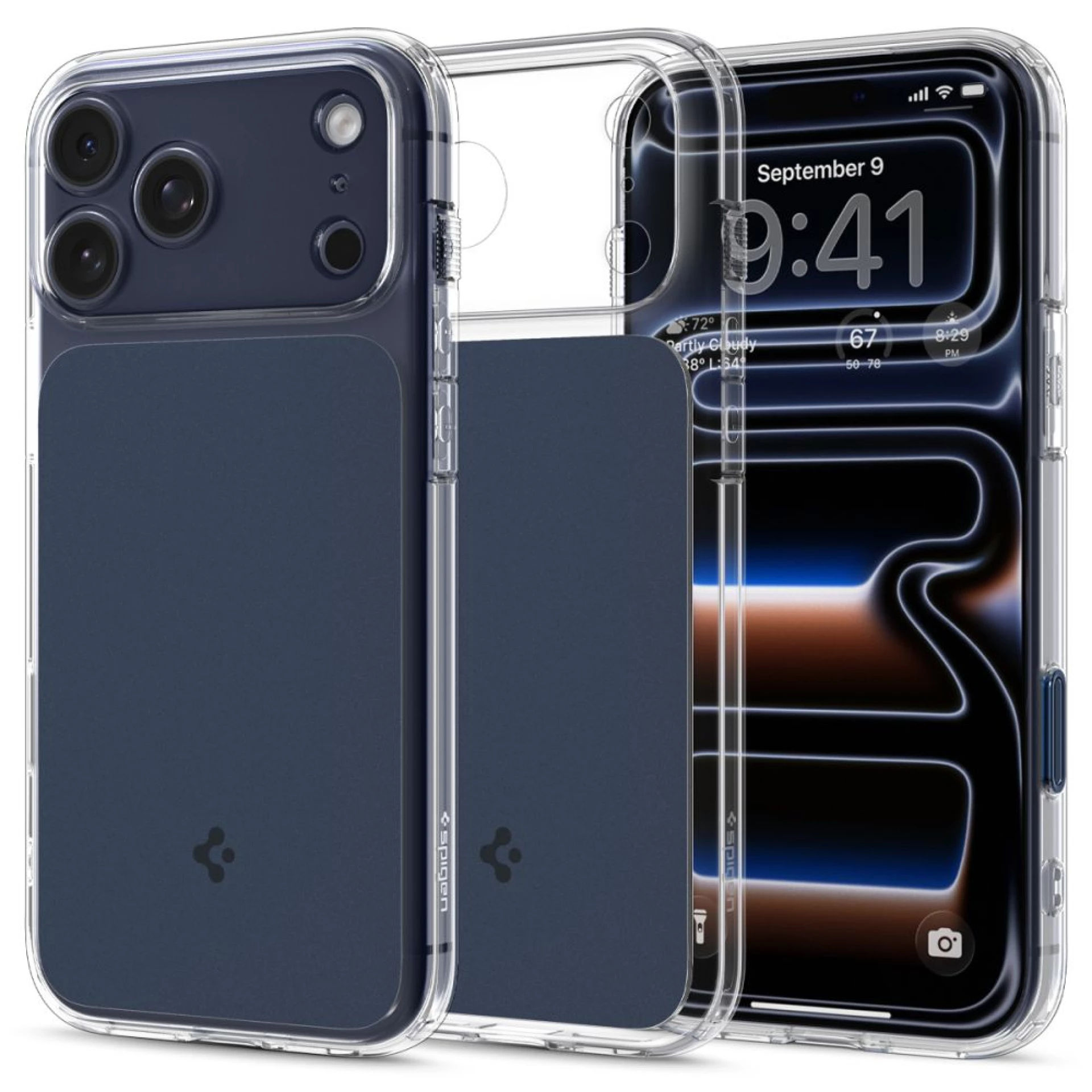 Maska Spigen Thin Fit MagSafe za iPhone 17 Pro Max clear plava