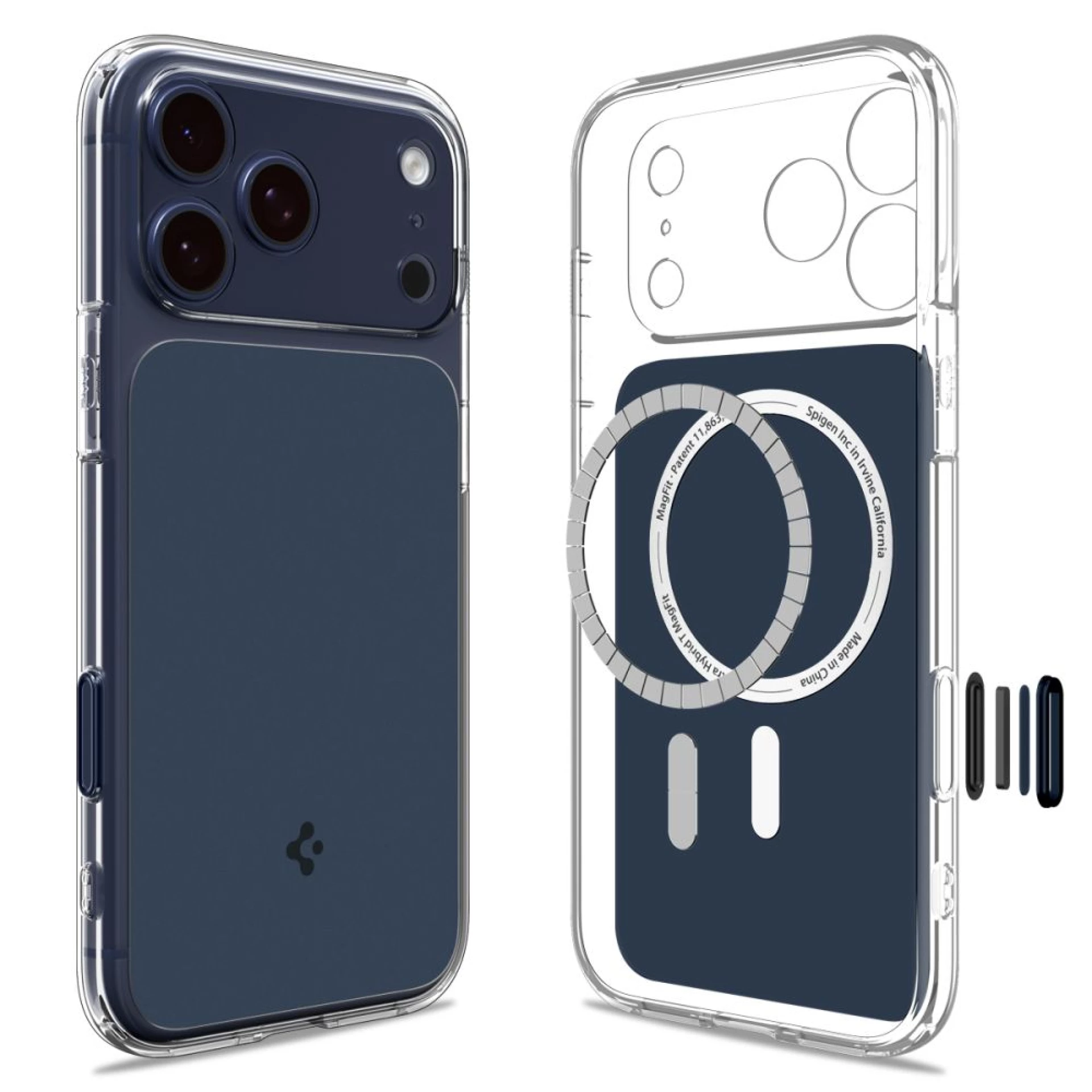 Maska Spigen Thin Fit MagSafe za iPhone 17 Pro Max clear plava