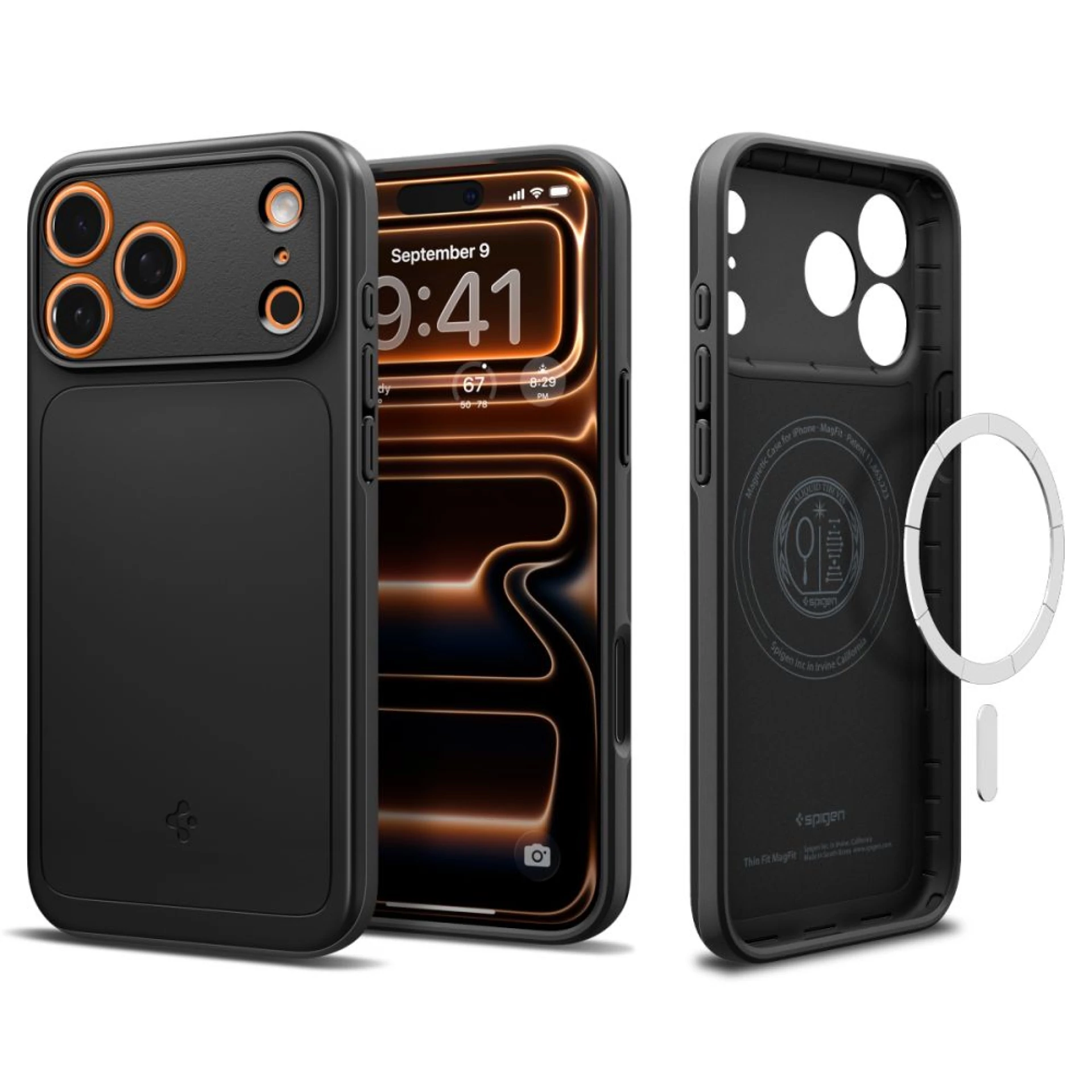 Maska Spigen Thin Fit MagSafe za iPhone 17 Pro Max crna