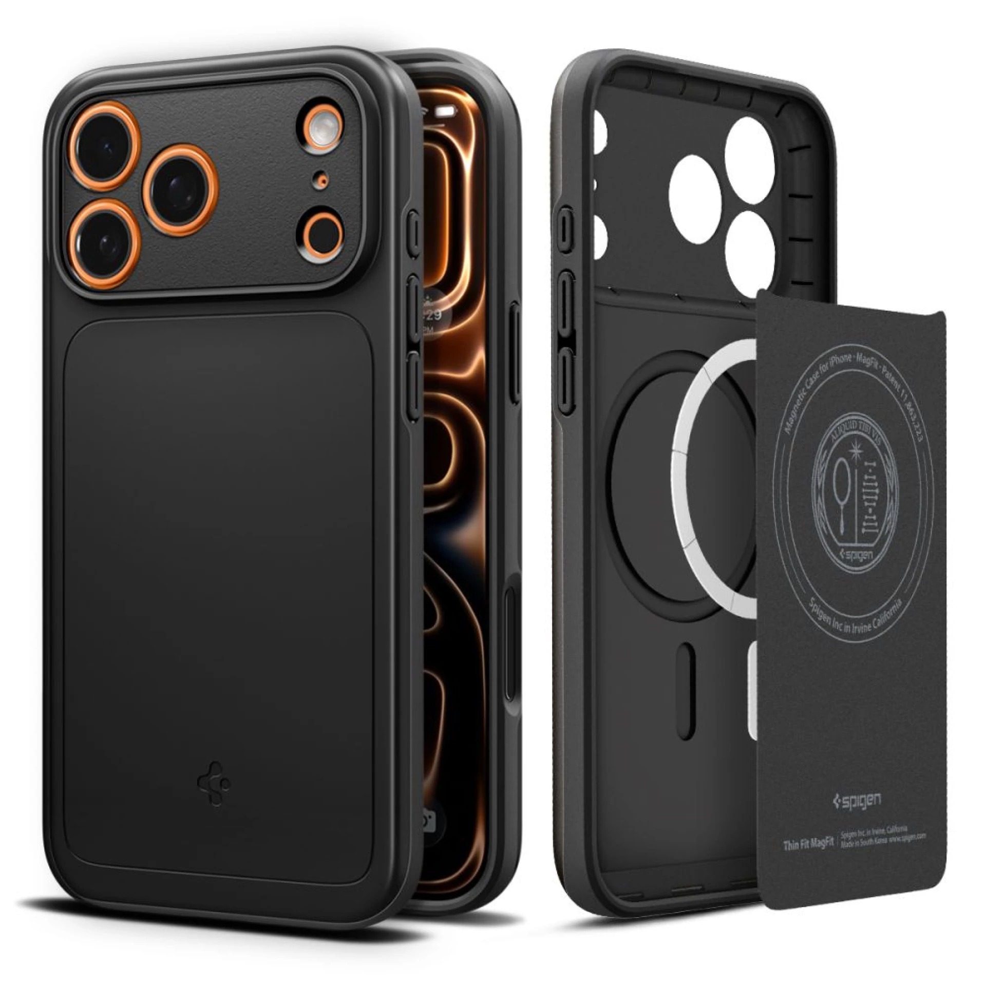 Maska Spigen Thin Fit MagSafe za iPhone 17 Pro Max crna