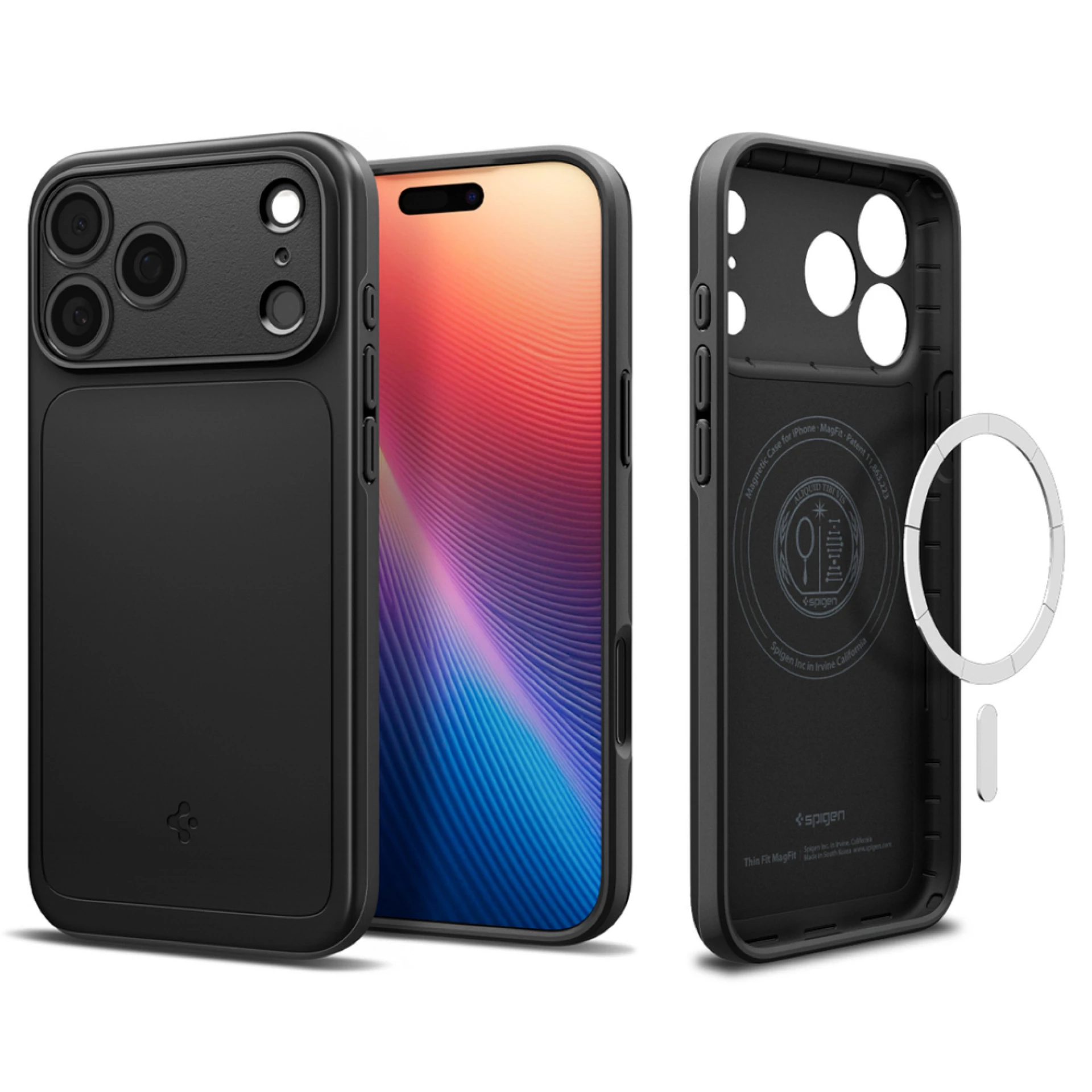 Maska Spigen Thin Fit MagSafe za iPhone 17 Pro Max crna