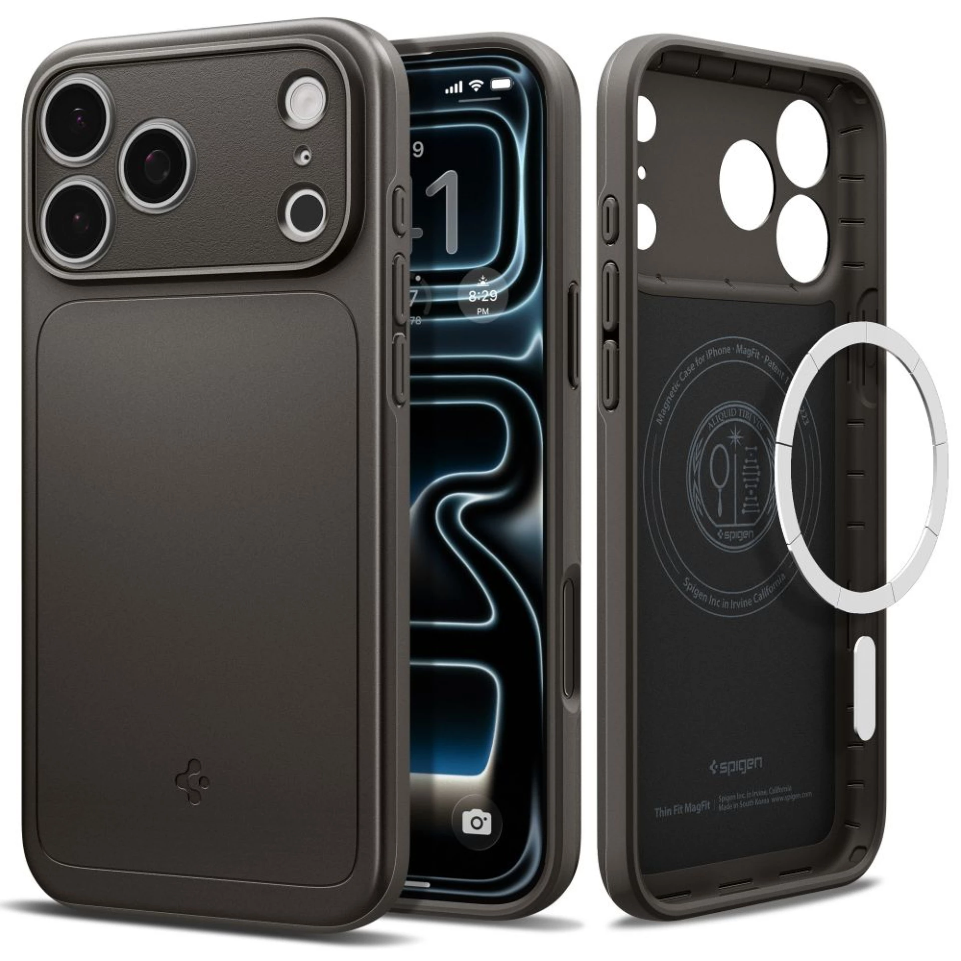 Maska Spigen Thin Fit MagSafe za iPhone 17 Pro siva gunmetal