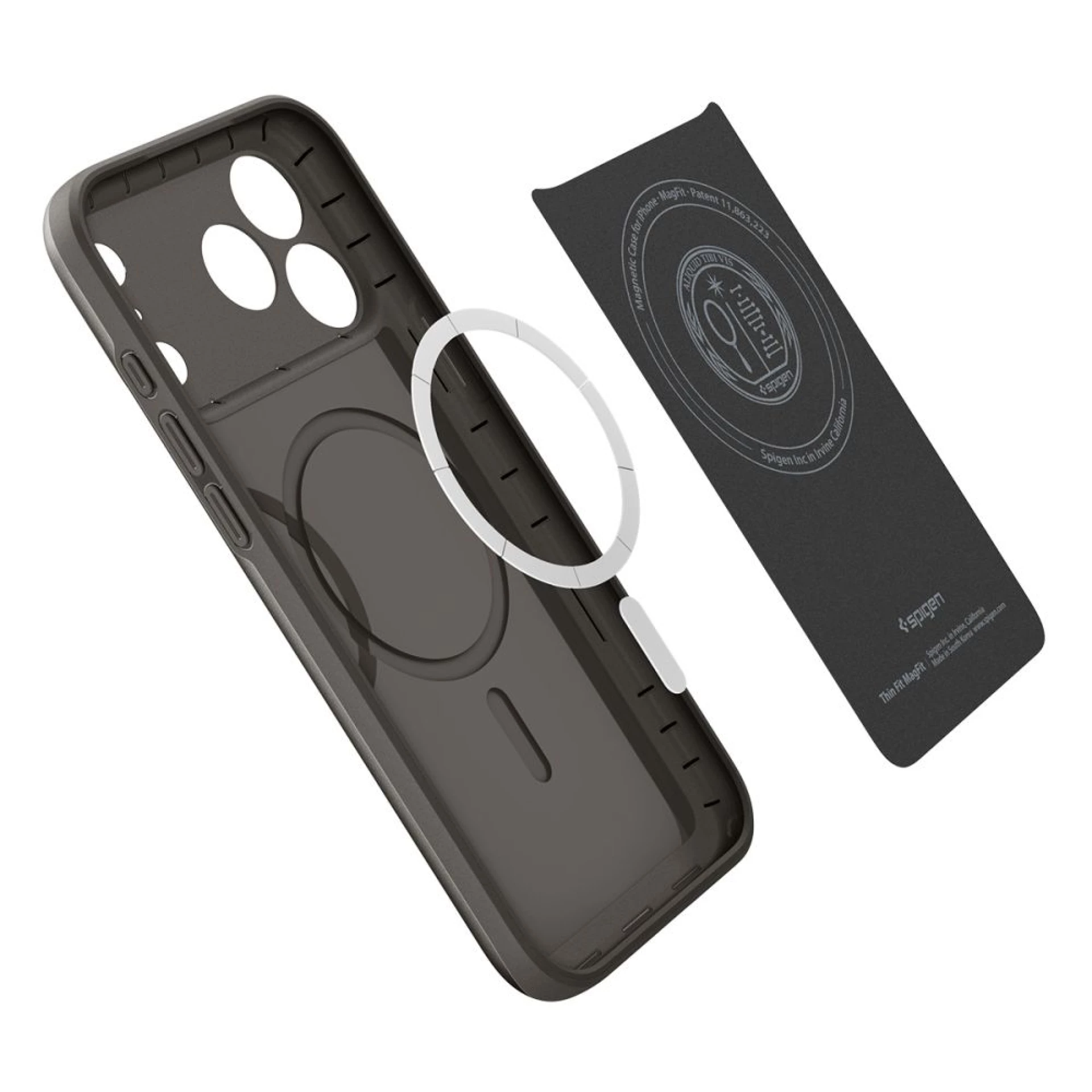 Maska Spigen Thin Fit MagSafe za iPhone 17 Pro siva gunmetal