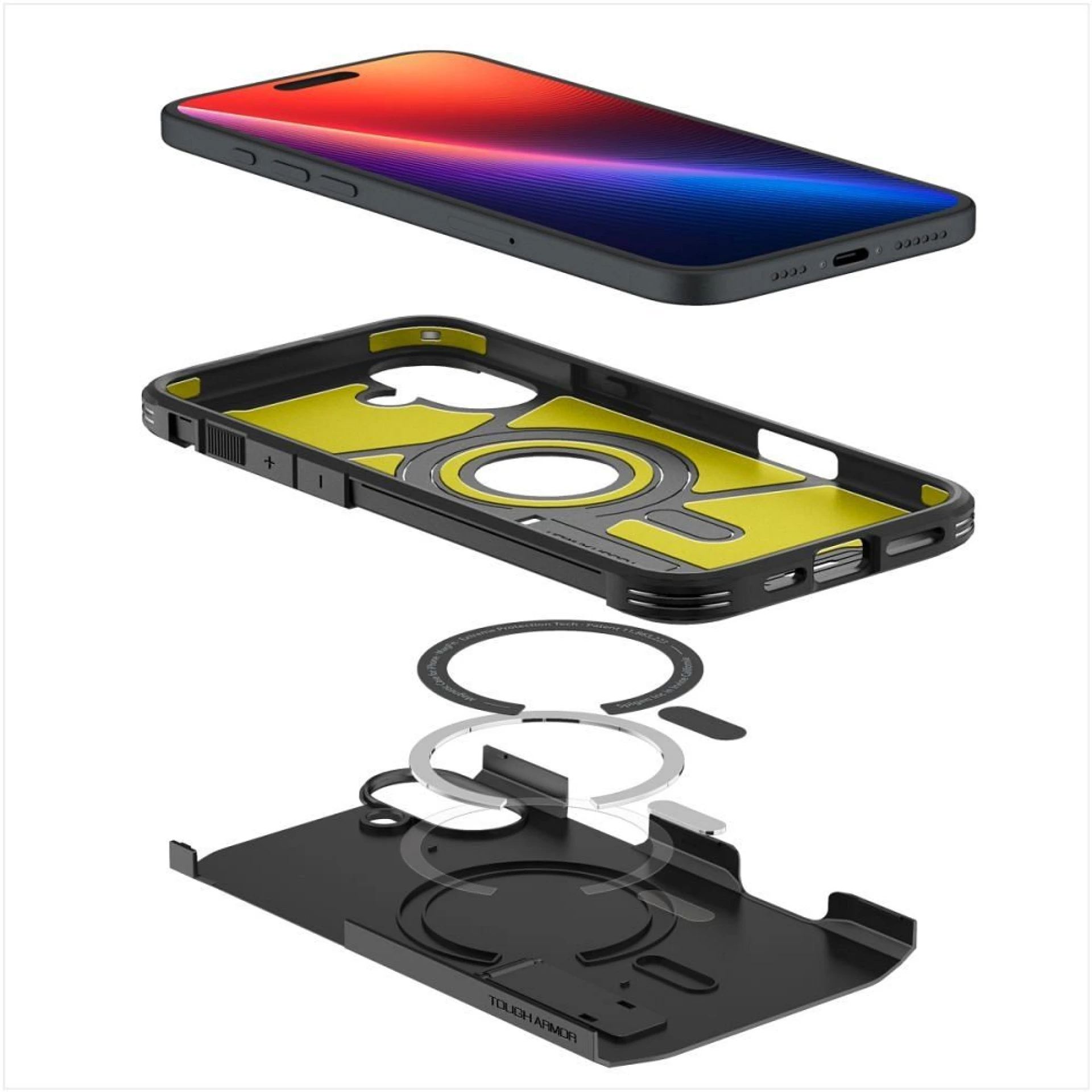Maska SPIGEN Tough Armor komp.sa MagSafe za iPhone 16 crna