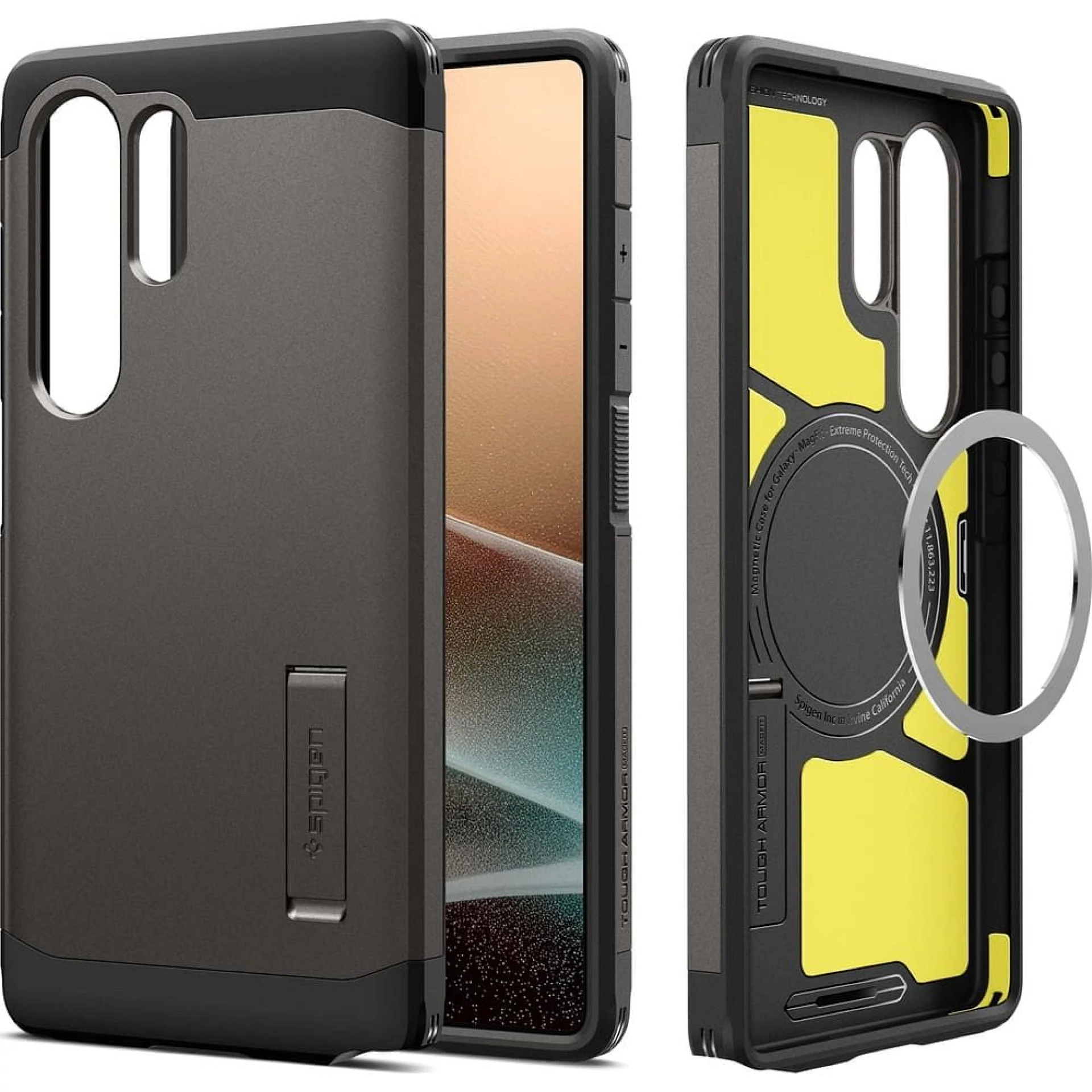 Maska SPIGEN Tough Armor komp.sa MagSafe za Samsung S25 Ultra gunmetal