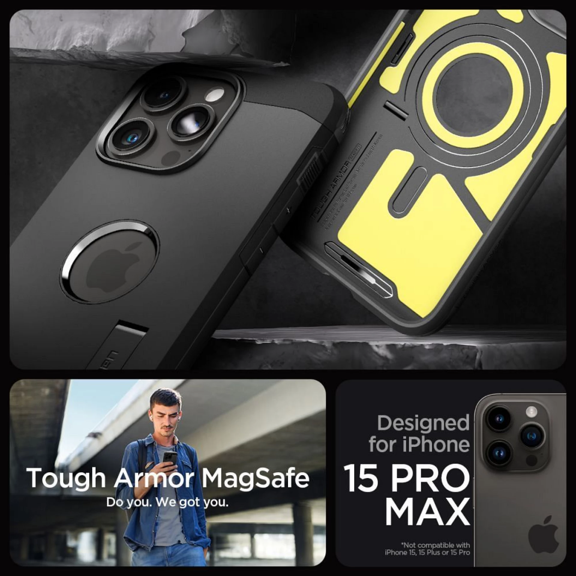 Maska SPIGEN Tough Armor MAG kompatibilna sa MagSafe za IPHONE 15 PRO MAX
