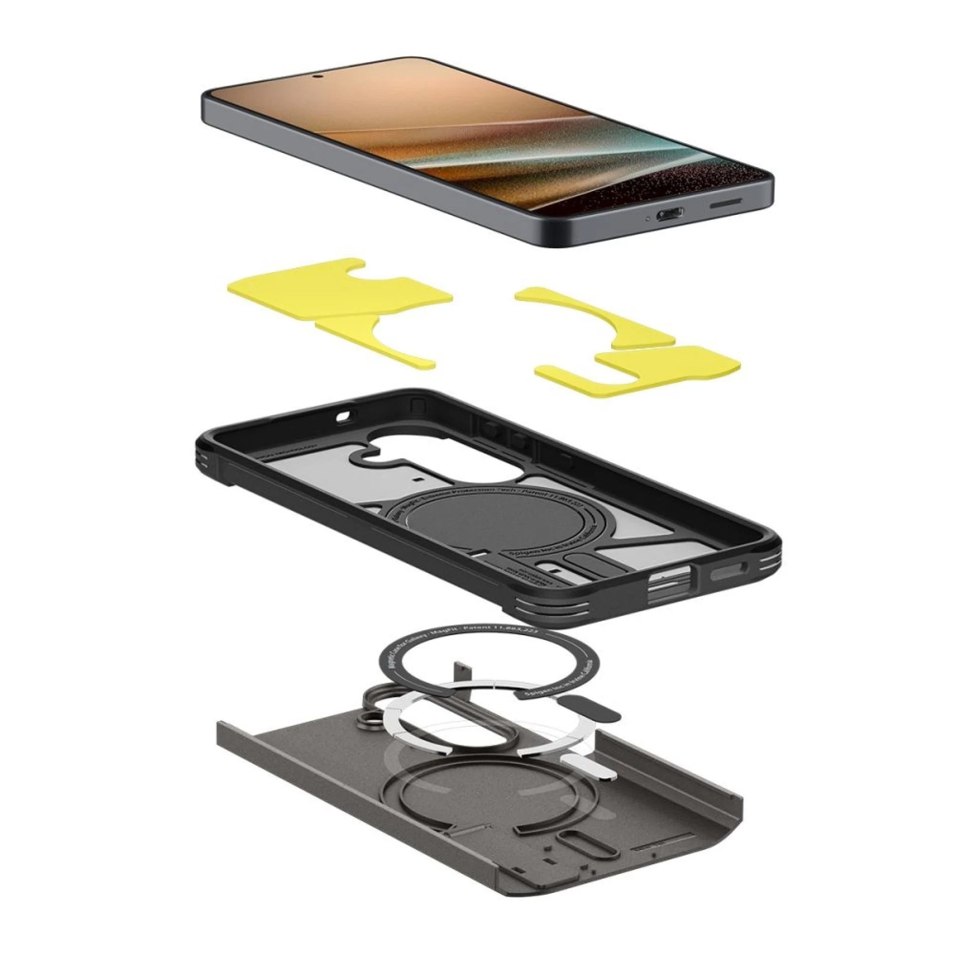 Maska Spigen Tough Armor MagSafe za Samsung S26 siva