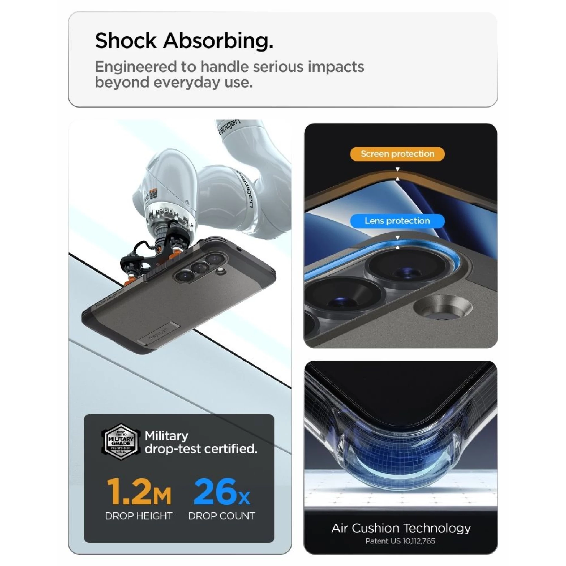 Maska Spigen Tough Armor MagSafe za Samsung S26+ siva