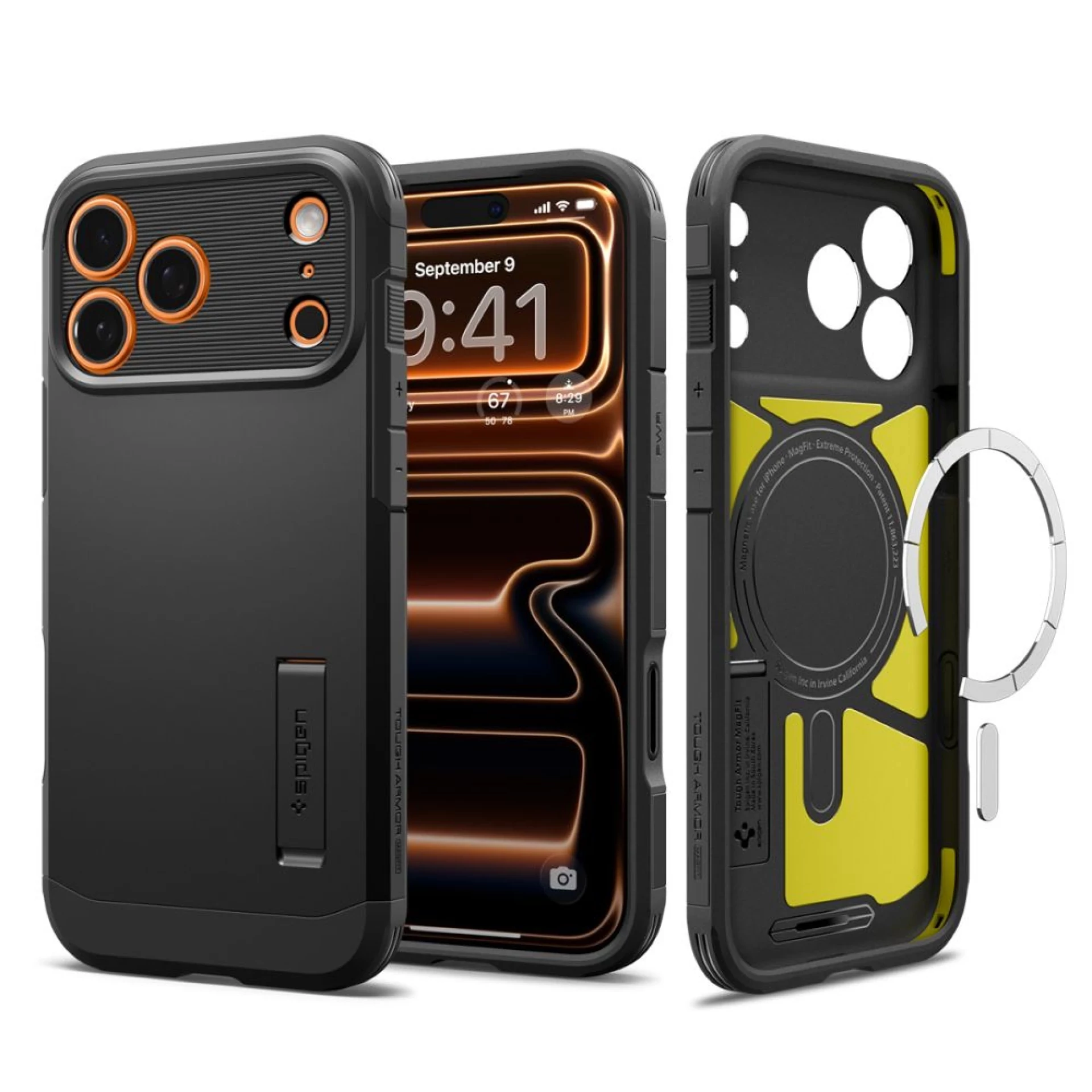 Maska Spigen Tough Armor "T" MagSafe za iPhone 17 Pro Max crna