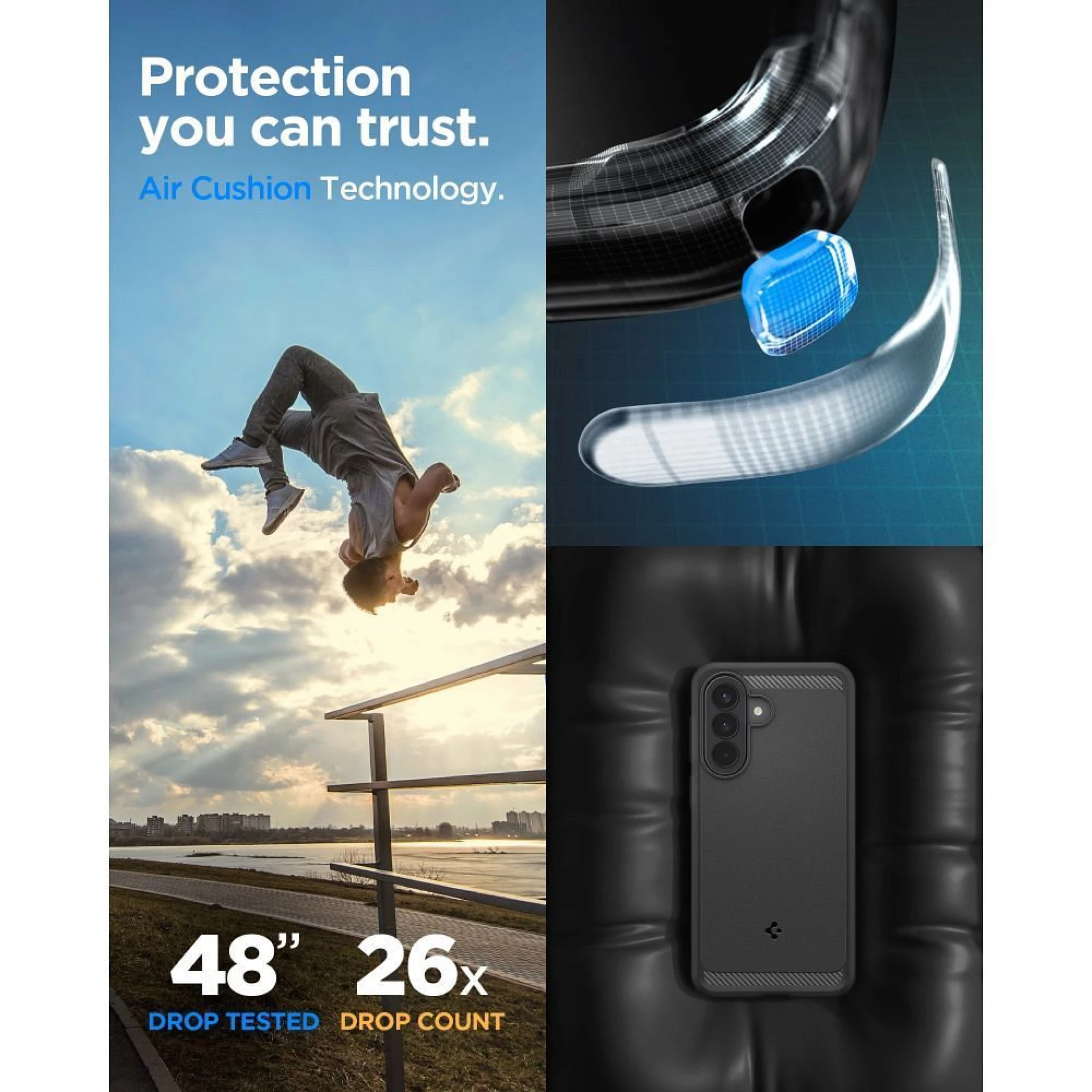 Maska Spigen Tough Armor za Samsung A57 5G crna