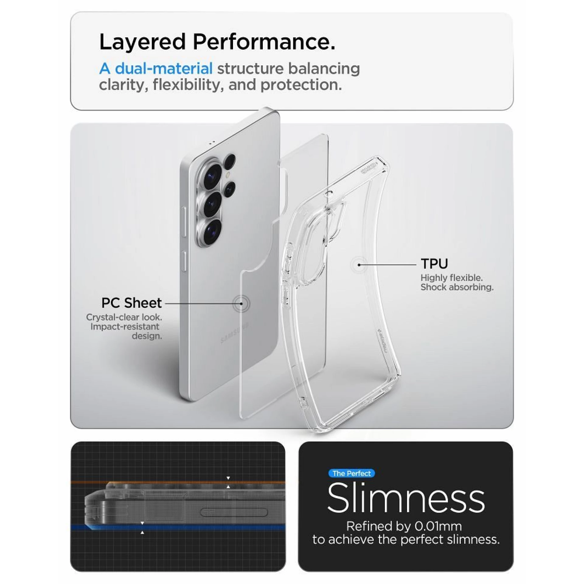 Maska Spigen Ultra Hybrid Case za Samsung S26 Ultra transparent