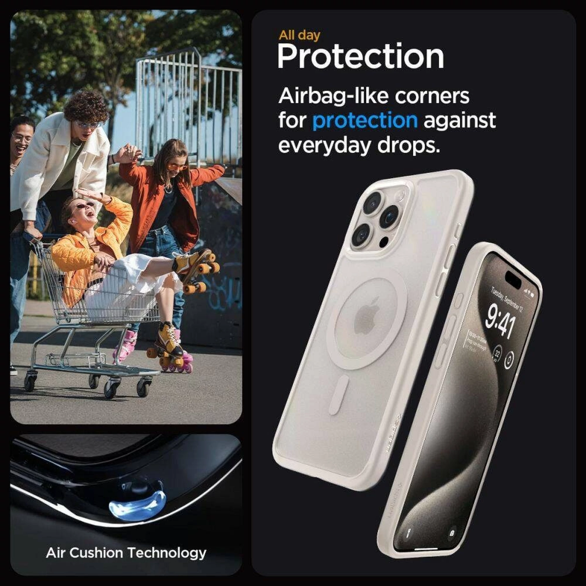 Maska SPIGEN Ultra Hybrid MAG komp.sa MagSafe za iPhone 16 Pro Max natural titan