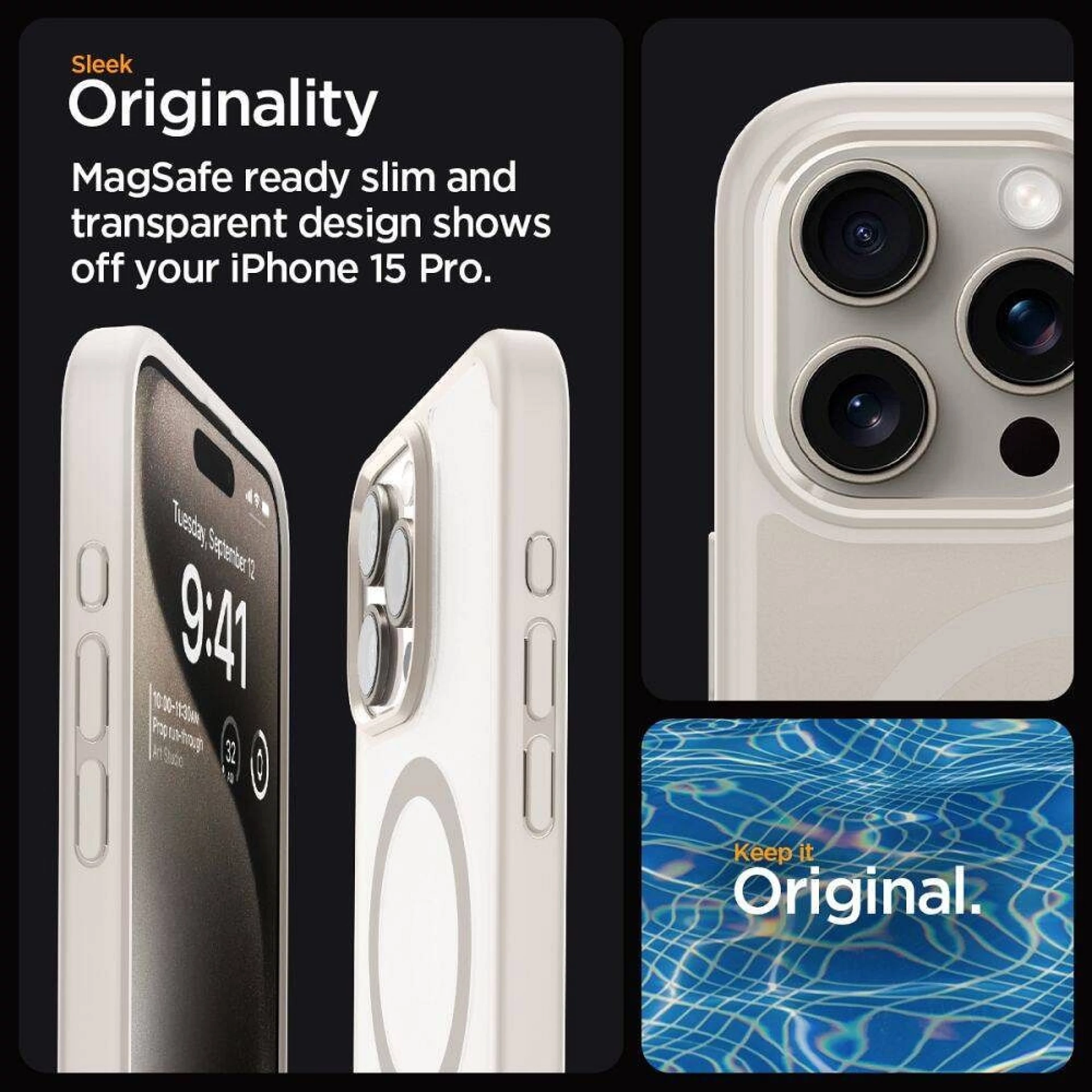 Maska SPIGEN Ultra Hybrid MAG komp.sa MagSafe za iPhone 16 Pro Max natural titan