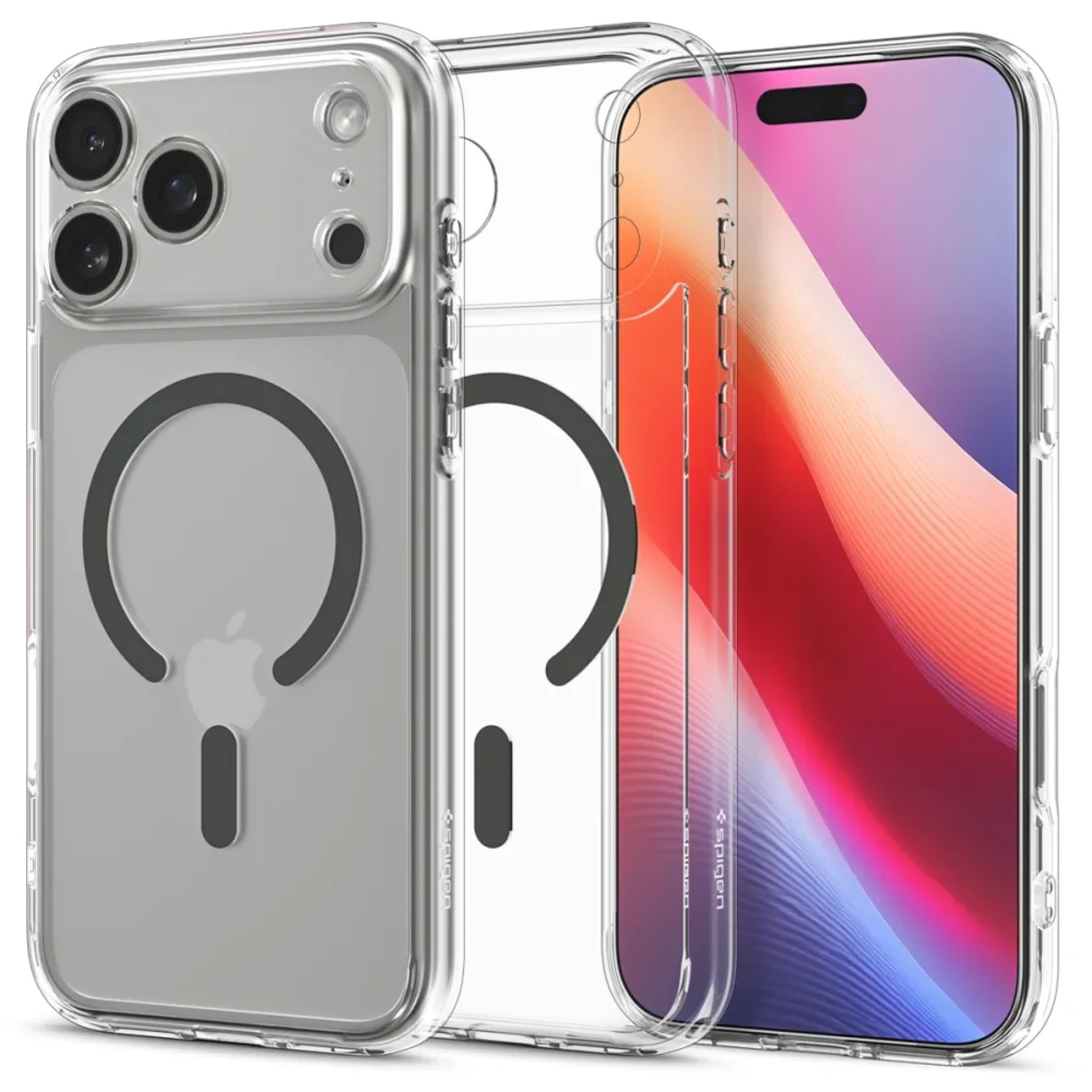 Maska Spigen Ultra Hybrid MagSafe za iPhone 17 Pro Max clear/siva